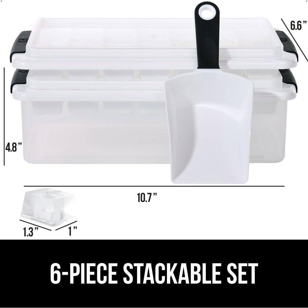 Juego de Bandejas de Hielo GORILLA GRIP 6 Piezas Apilables