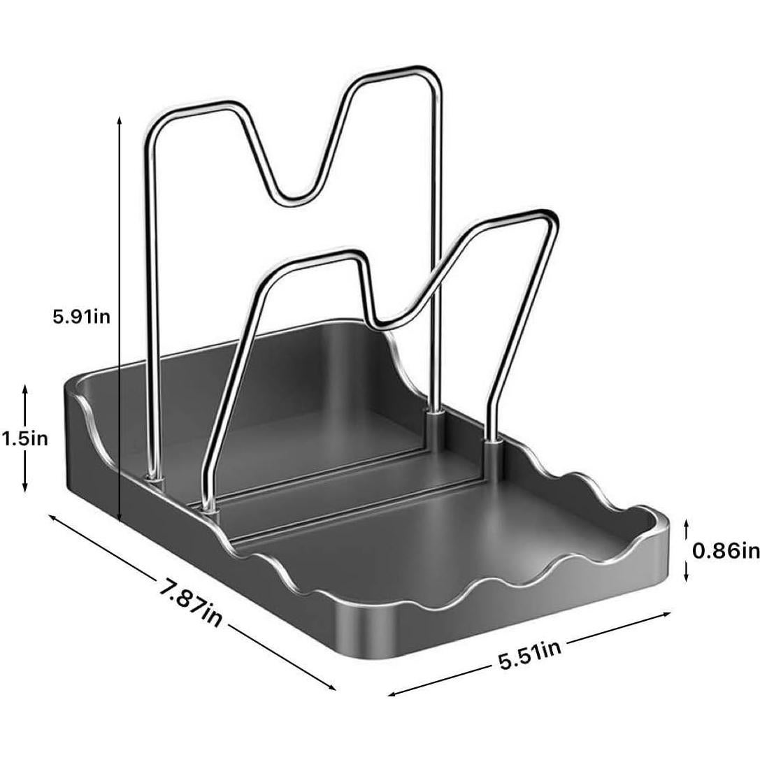 Soporte para Tapa de Olla Dhlxyzt con Bandeja Goteo Negro