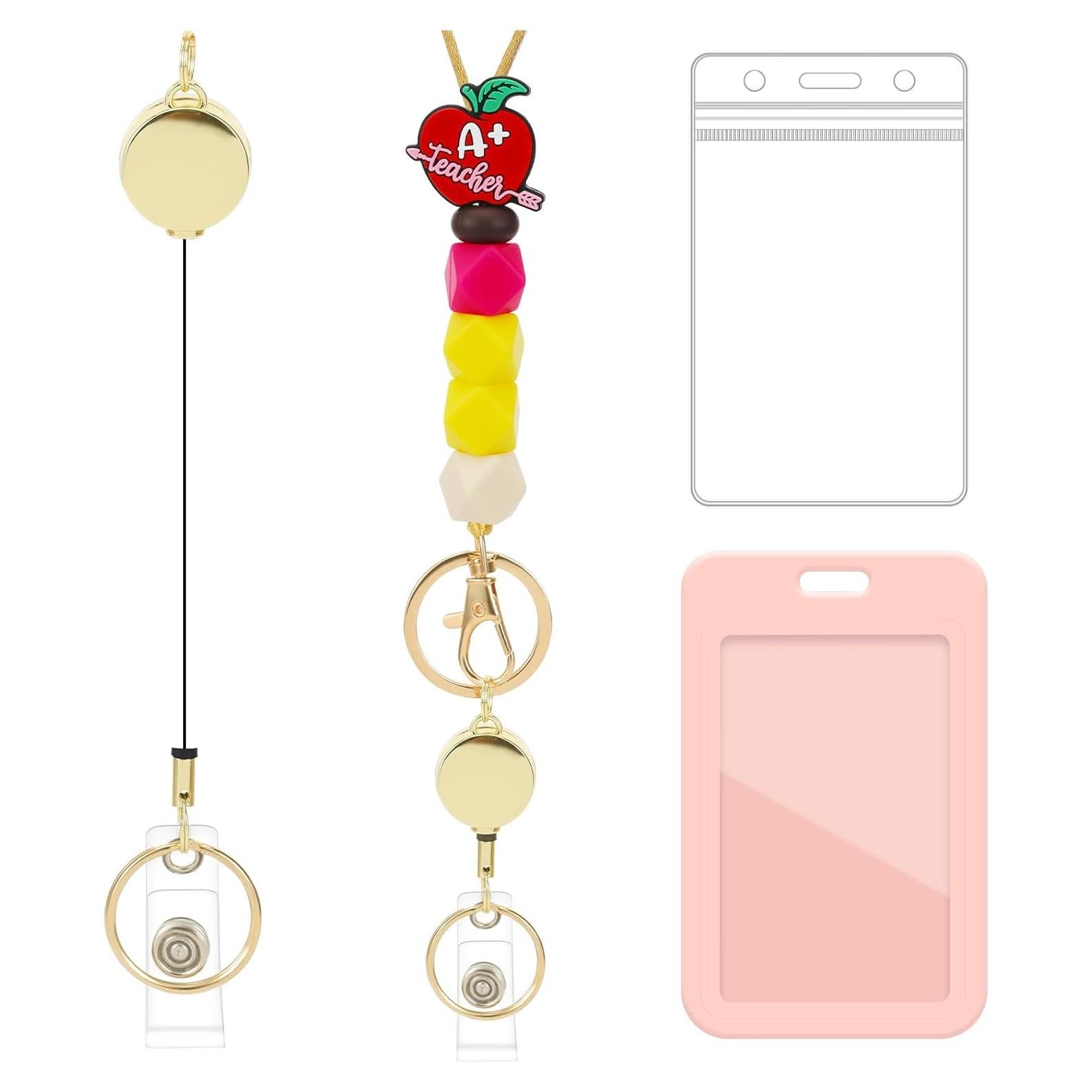 Porta Identificaciones Retráctil Obookey con Lanyard de Silicona