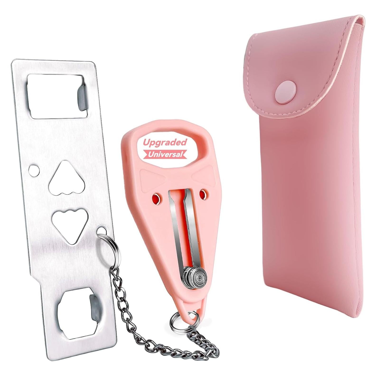 Cerradura de Puerta Portátil AceMining Rosa - Seguridad y Privacidad