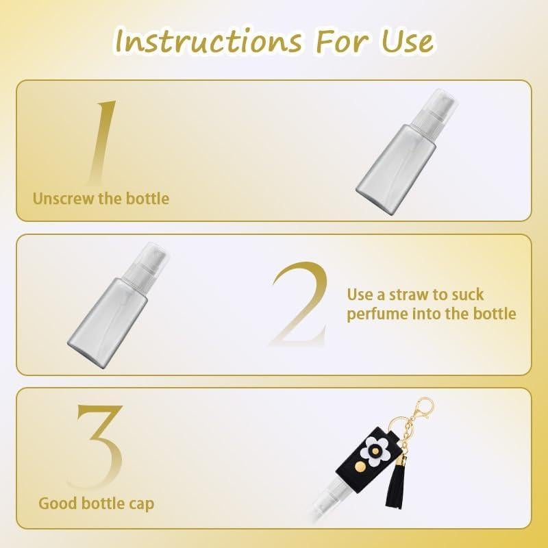 Botella Spray Desinfectante Portátil Ancnoz 30ml Llave Cadena Negro