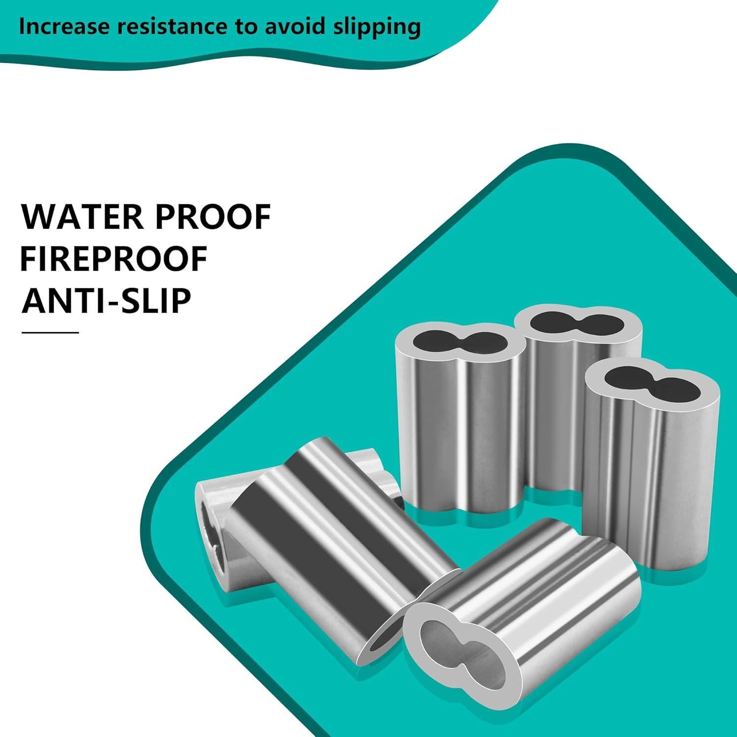 30 Piezas Manguitos de Crimpado de Aluminio Bikykose M6