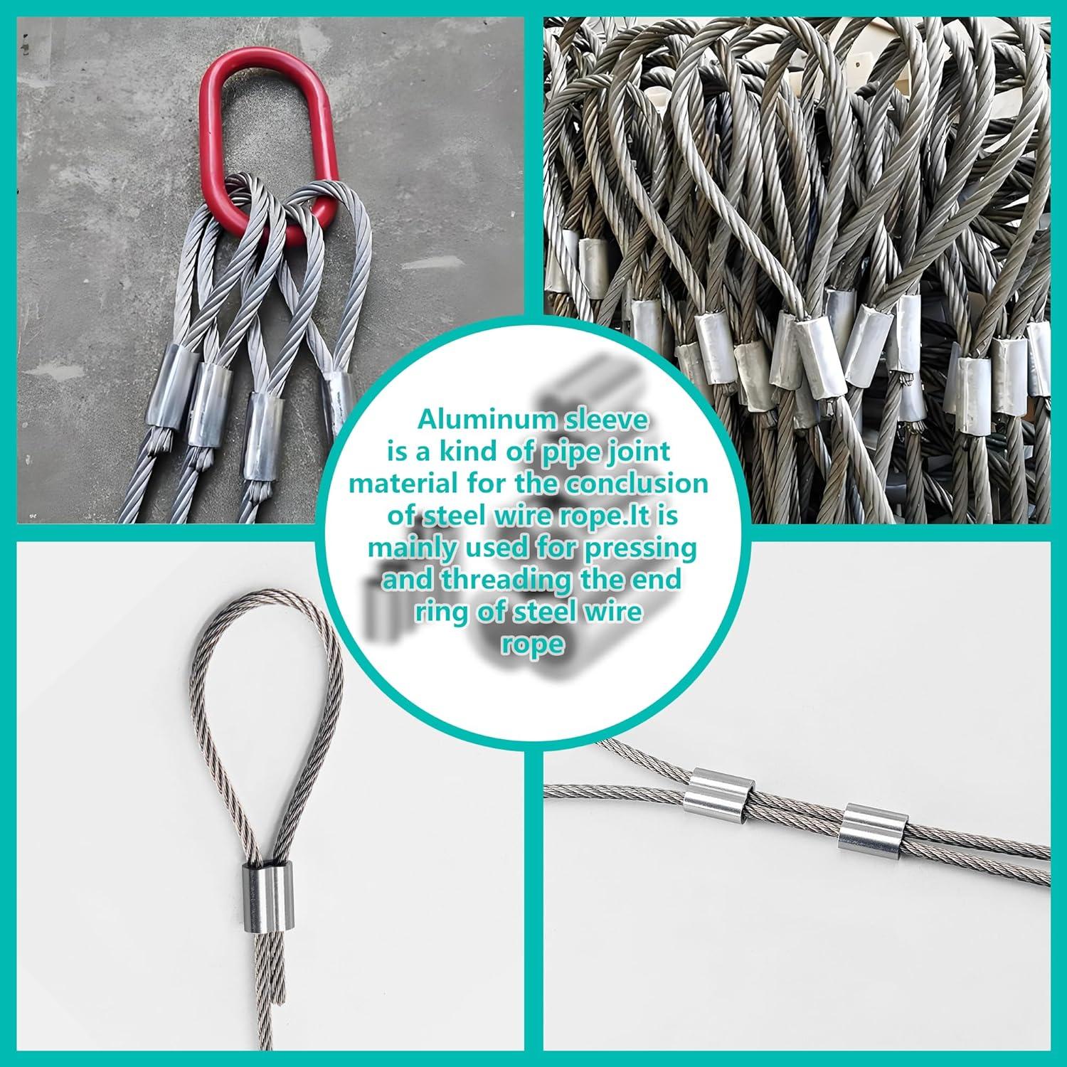 30 Piezas Manguitos de Crimpado de Aluminio Bikykose M6