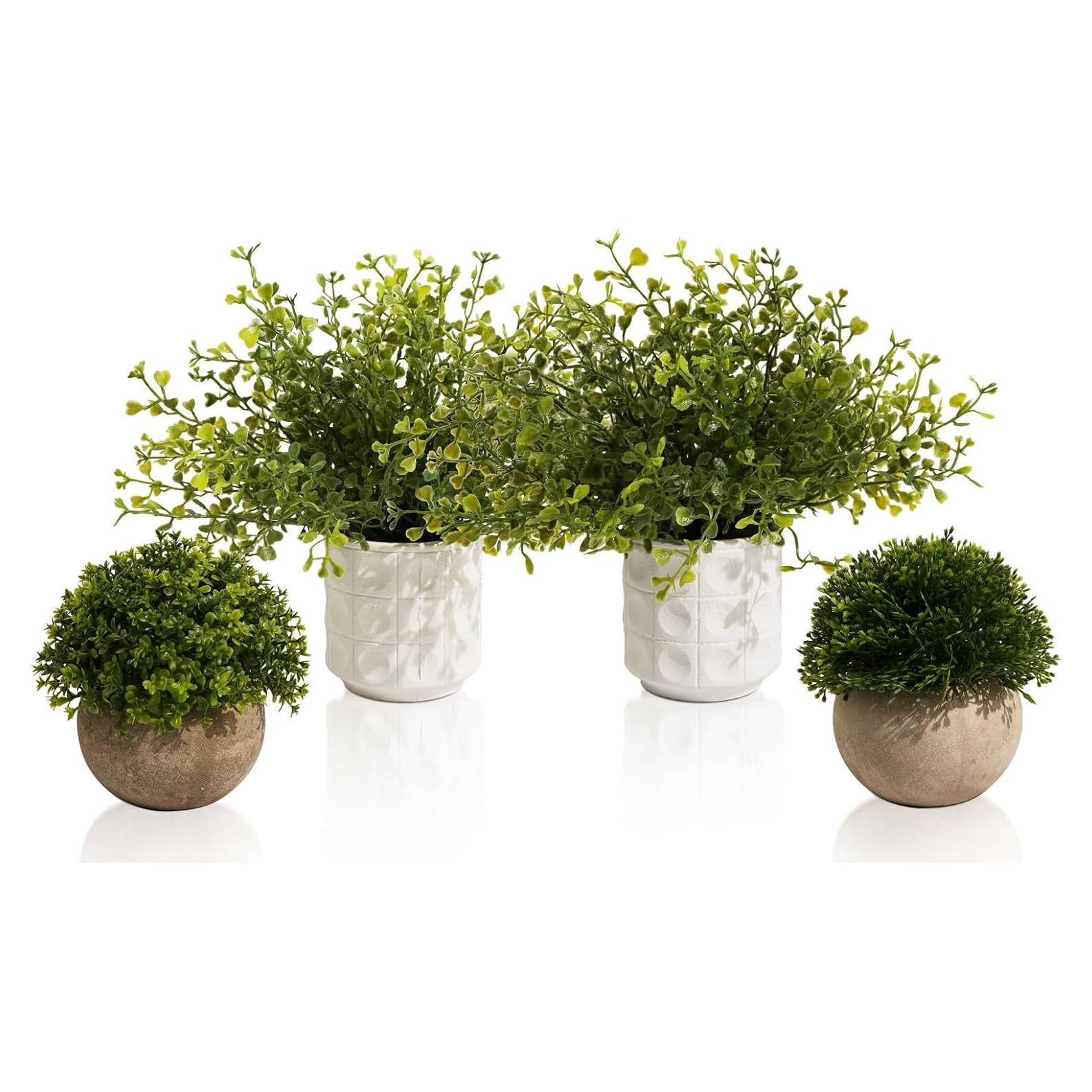 Conjunto de 4 Plantas Artificiales PENGYEE para Decoración Interior