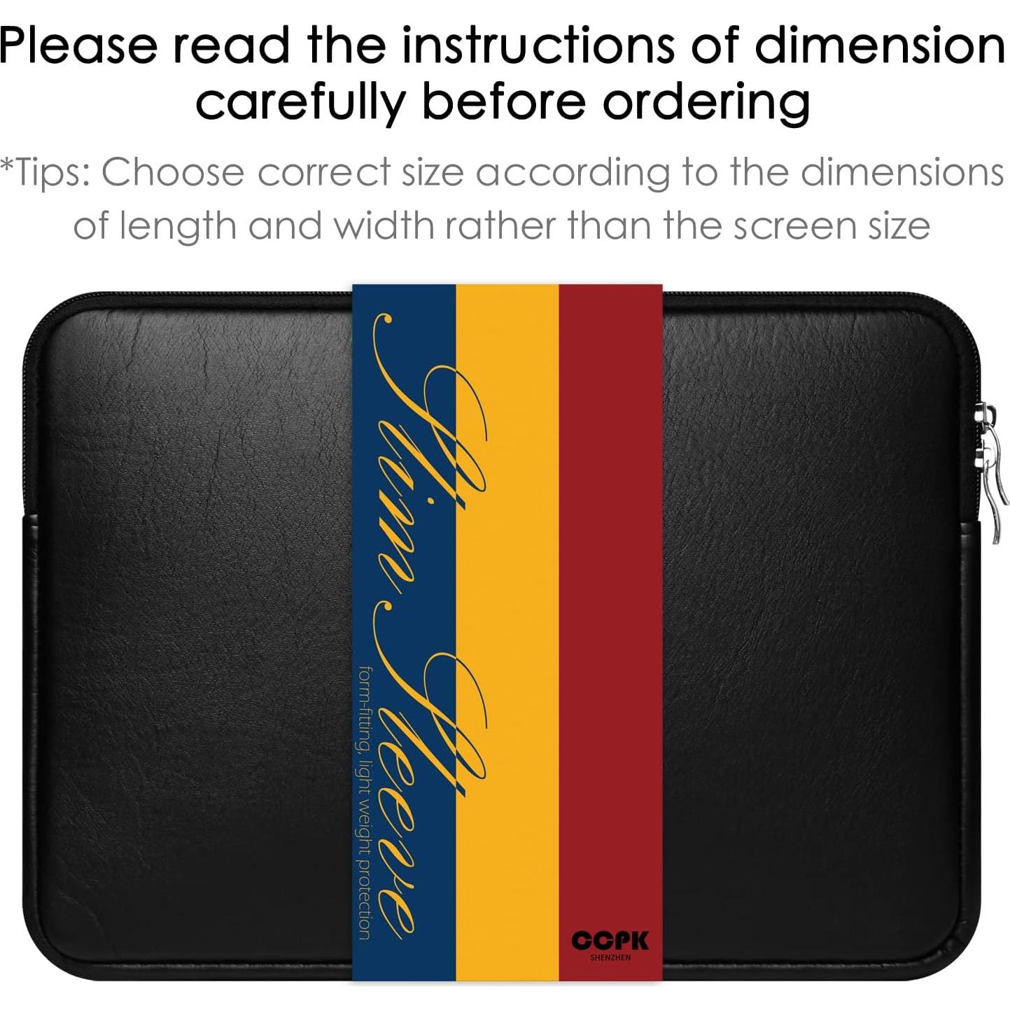 Funda para Laptop CCPK de Cuero PU 11.6" Negro