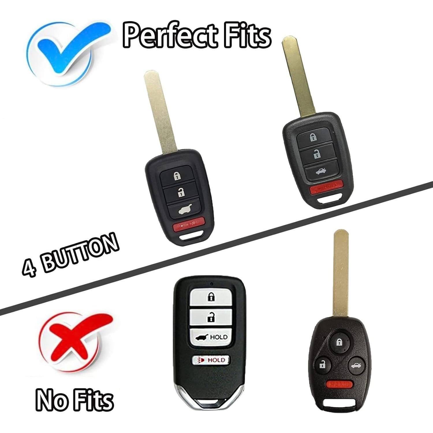 Funda de Llave TPU para Honda Accord Civic CR-V HR-V 4 Botones