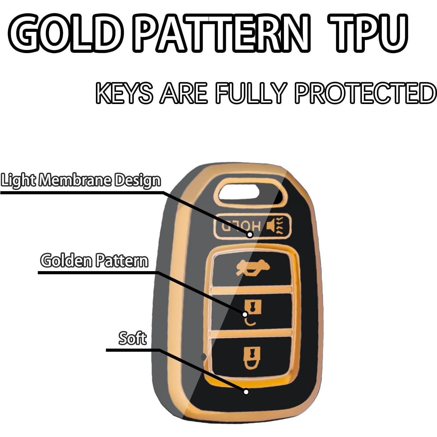 Funda de Llave TPU para Honda Accord Civic CR-V HR-V 4 Botones