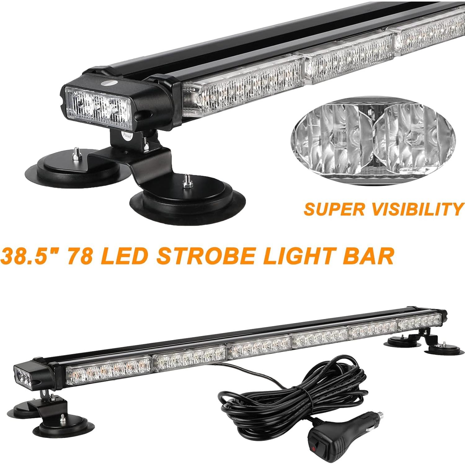 Barra de Luz Estroboscópica LED ASPL 38.5" Ámbar 78W