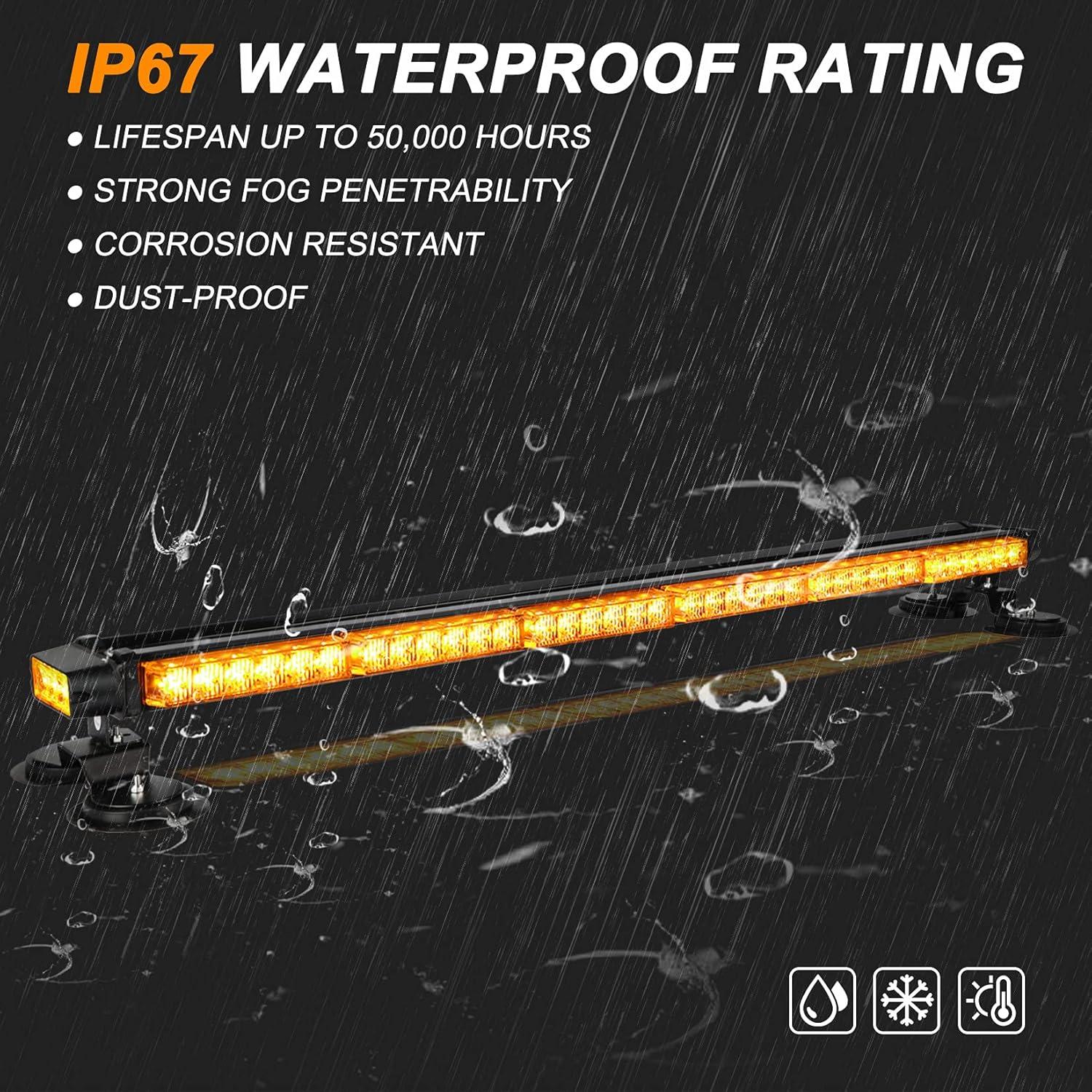 Barra de Luz Estroboscópica LED ASPL 38.5" Ámbar 78W