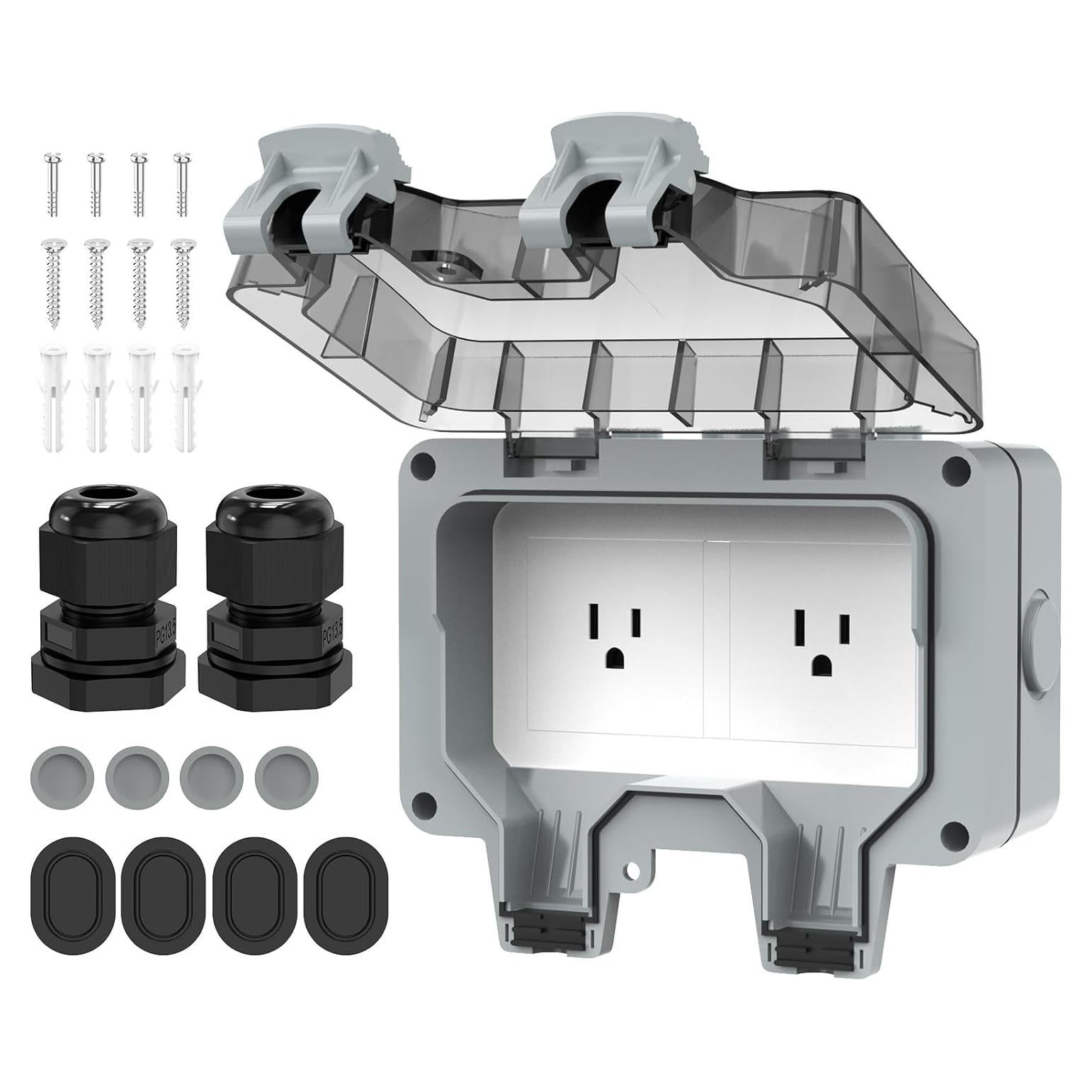 Caja de Salida Exterior Impermeable IP66 Hilictokt Doble