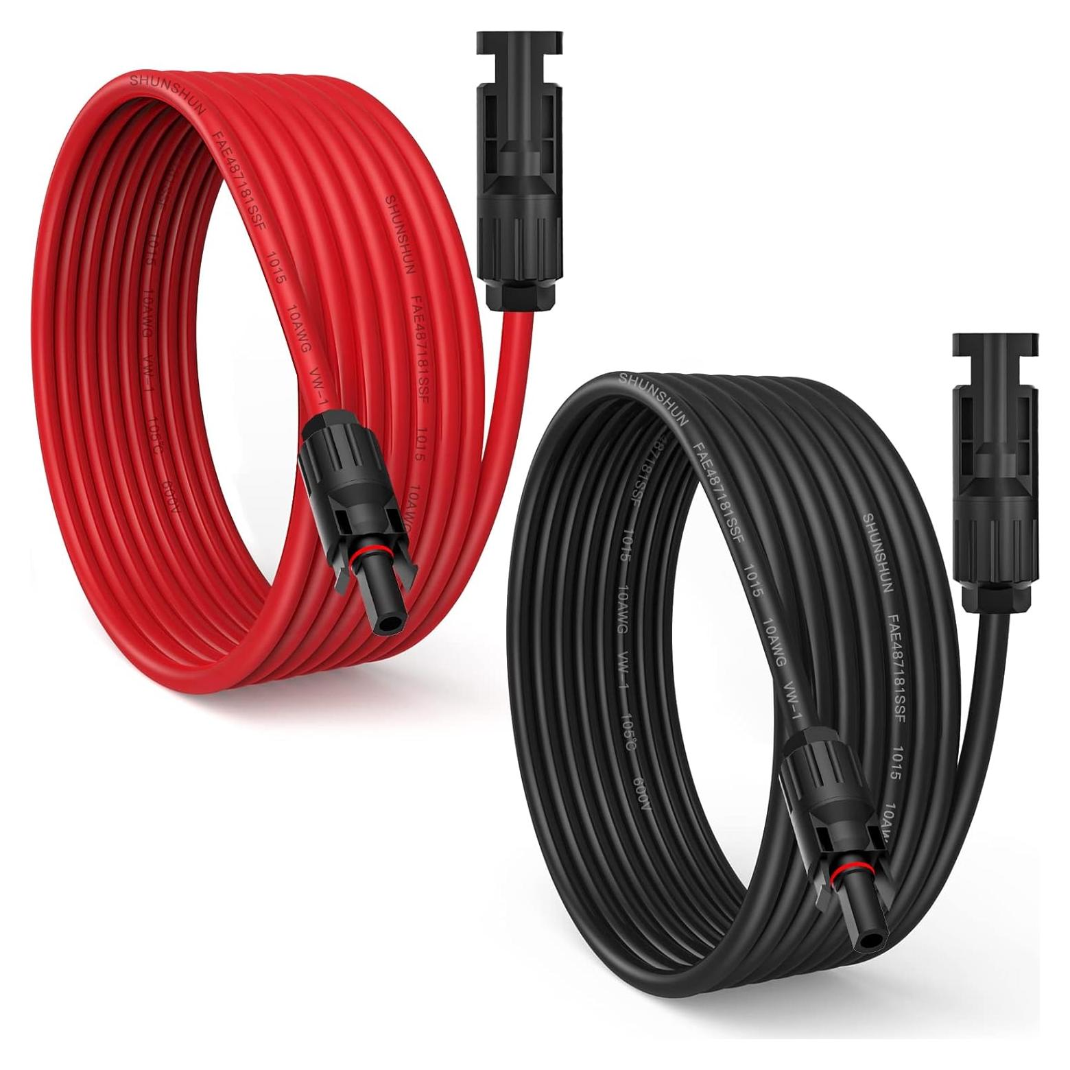 Cable de Extensión Solar ELECTOP 3m 10AWG con Conectores