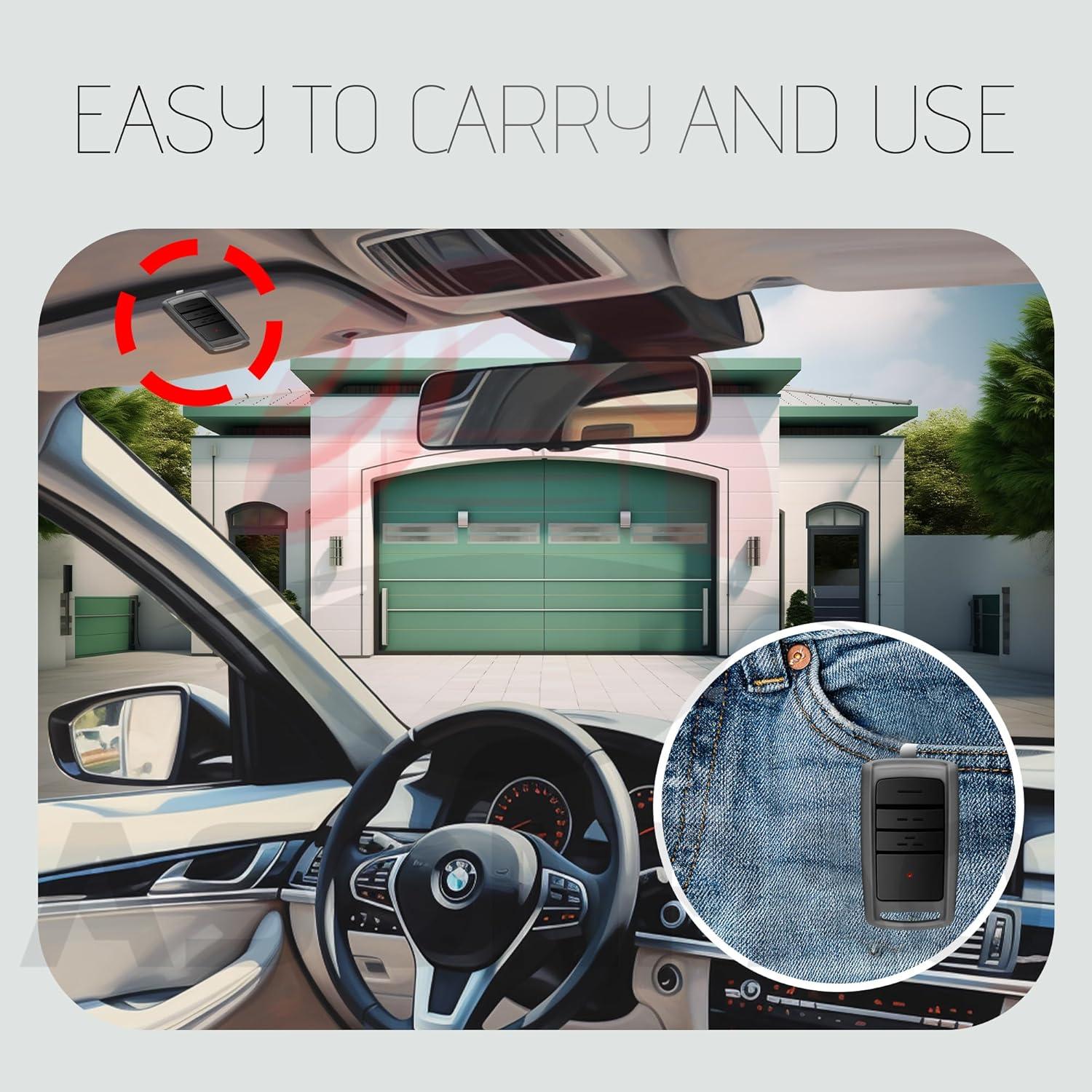 Control Remoto Universal ASONPAO O3T-BX para Puertas de Garaje