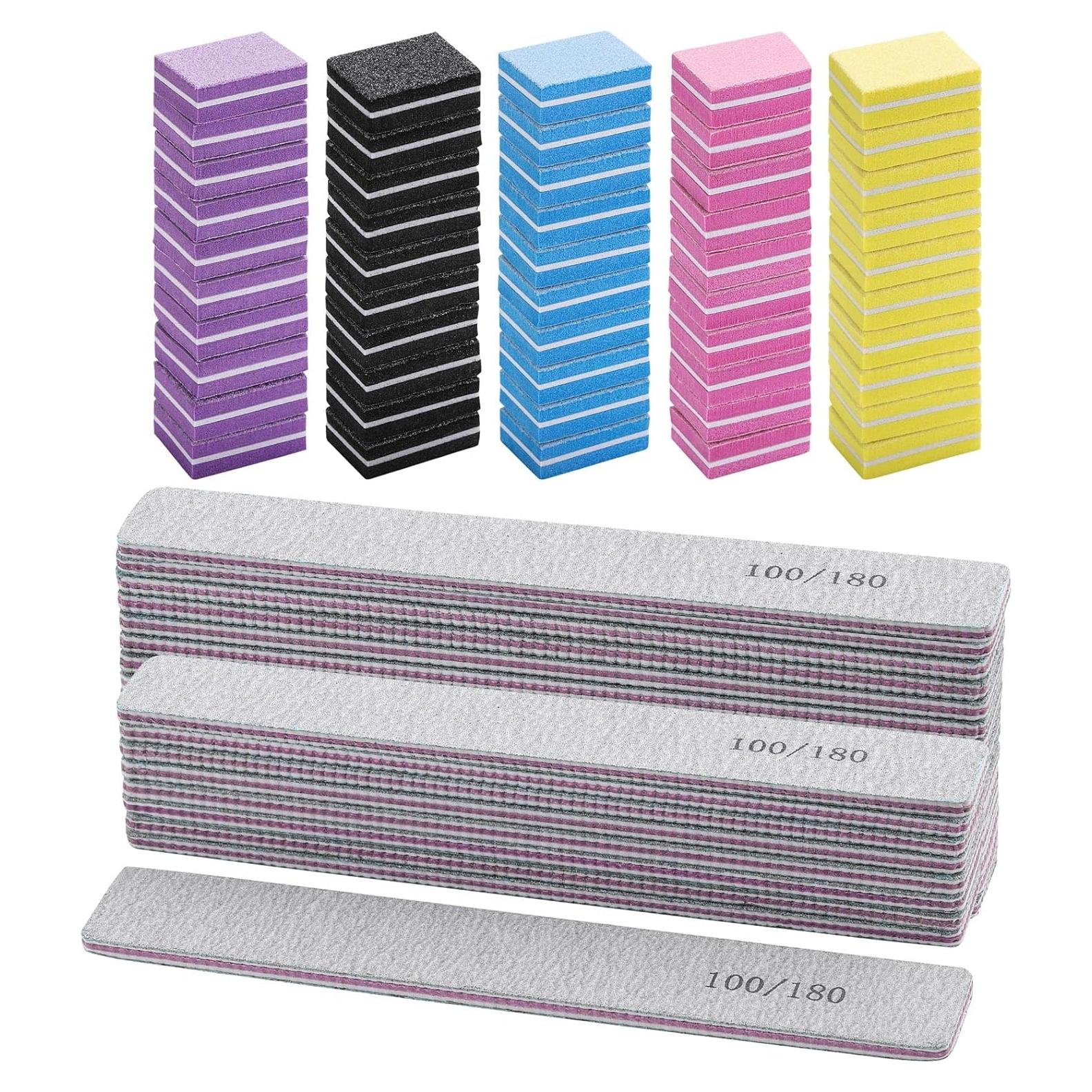 25 Limas de Uñas Acrílicas y 50 Bloques de Pulido Tbestmax