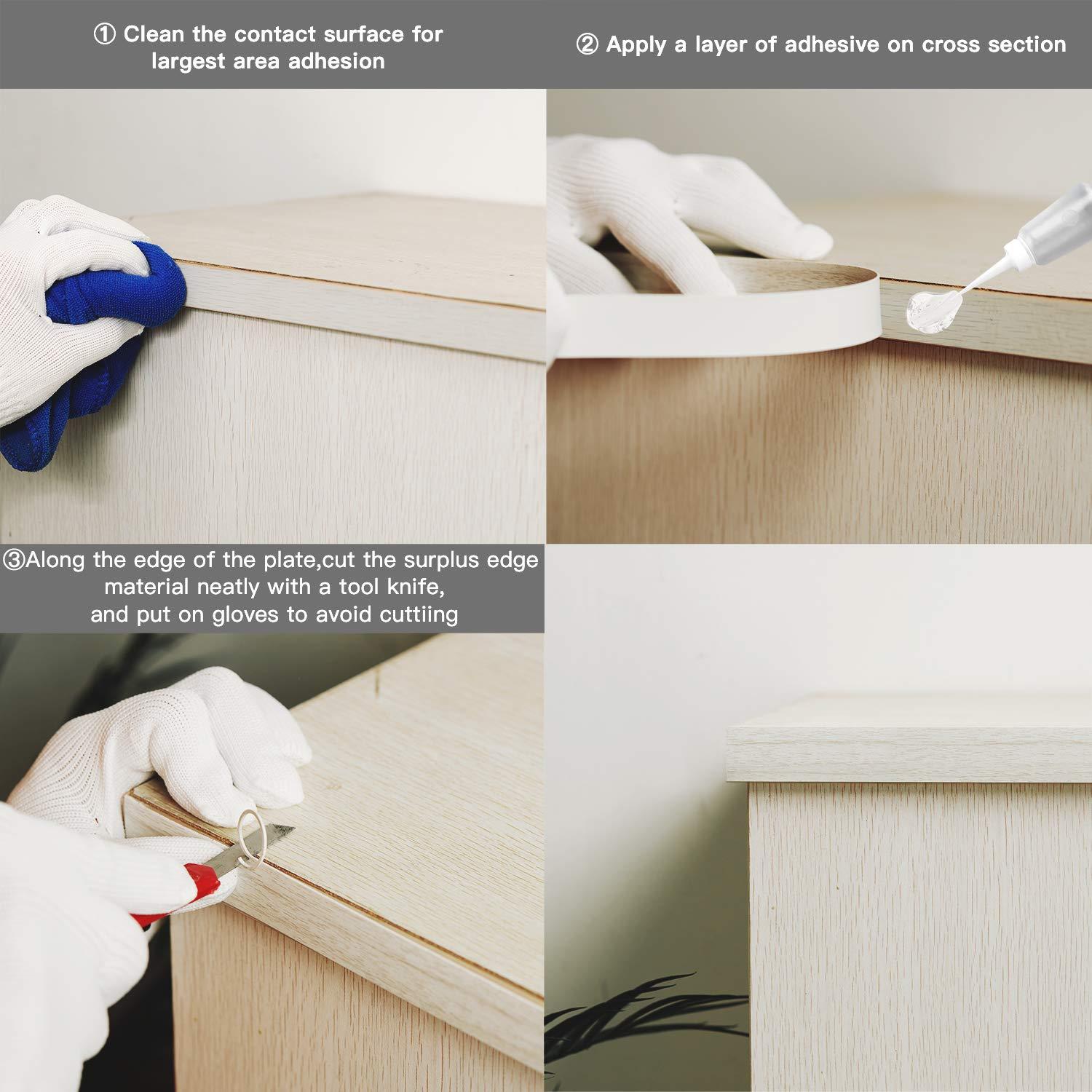 Banda de Bisel de PVC ZYJT 3.81 cm x 7.62 m Dorada Flexible