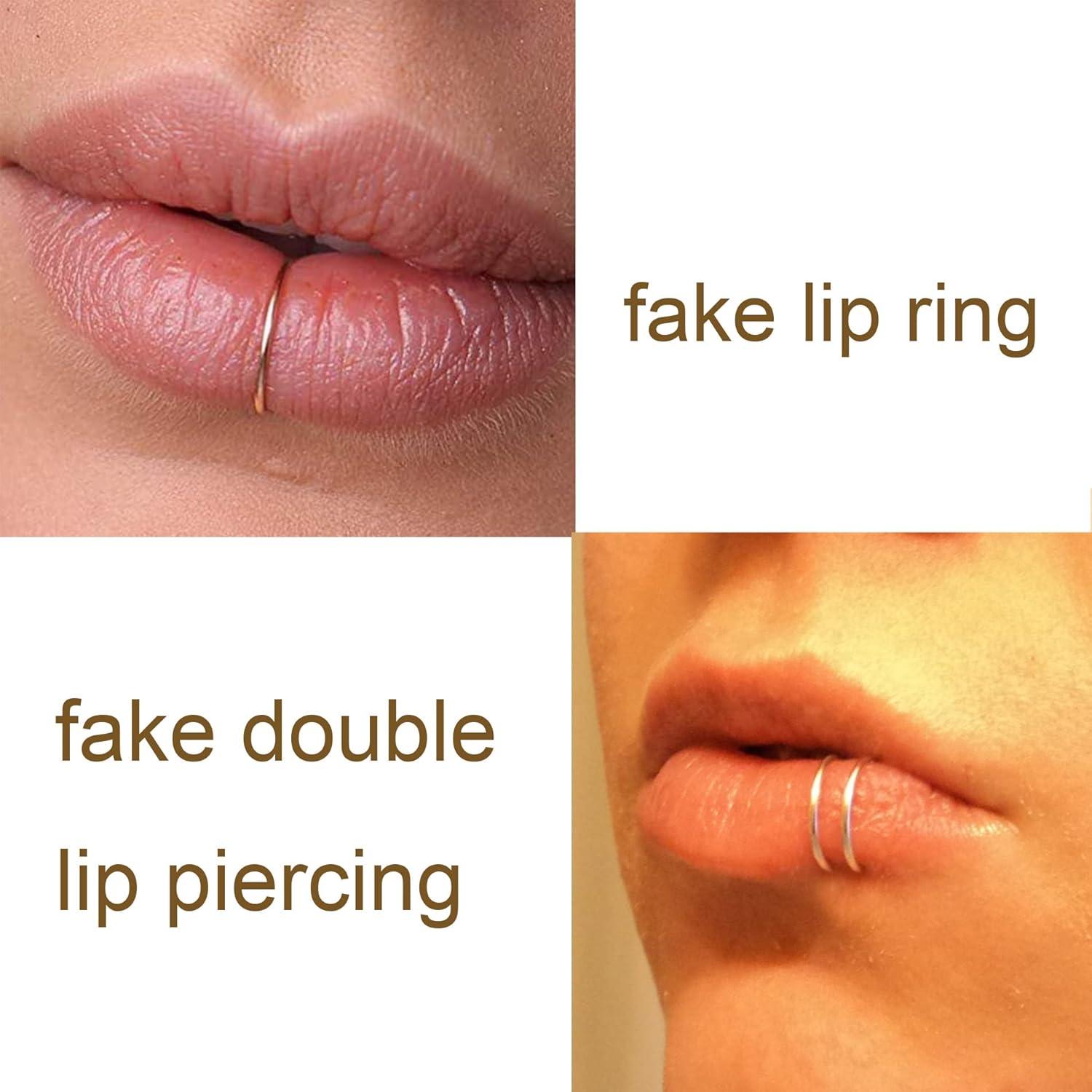 Aros Falsos para Nariz MODRSA - 4 Piezas Acero Inoxidable