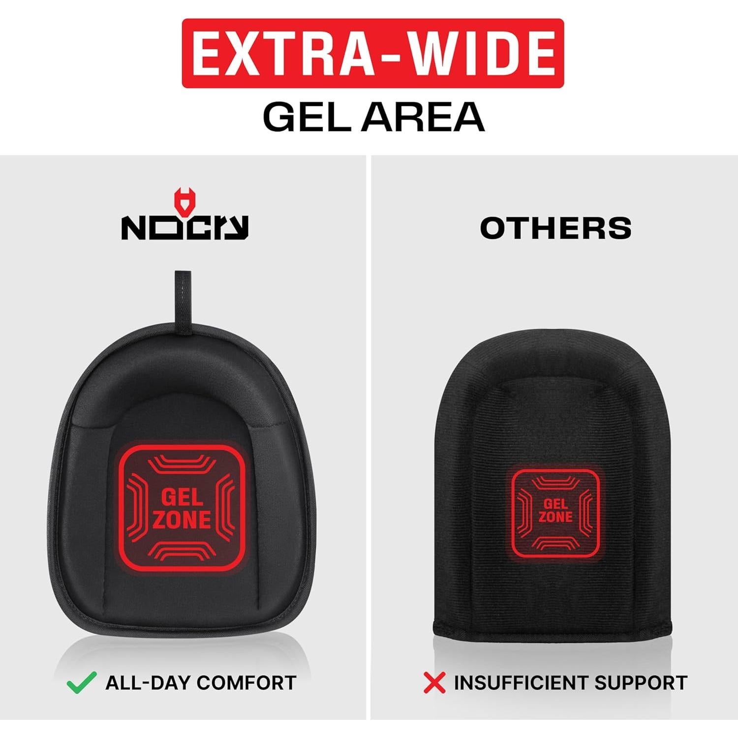 Rodilleras NoCry para Piso con Gel y Almohadilla Gruesa - Negro