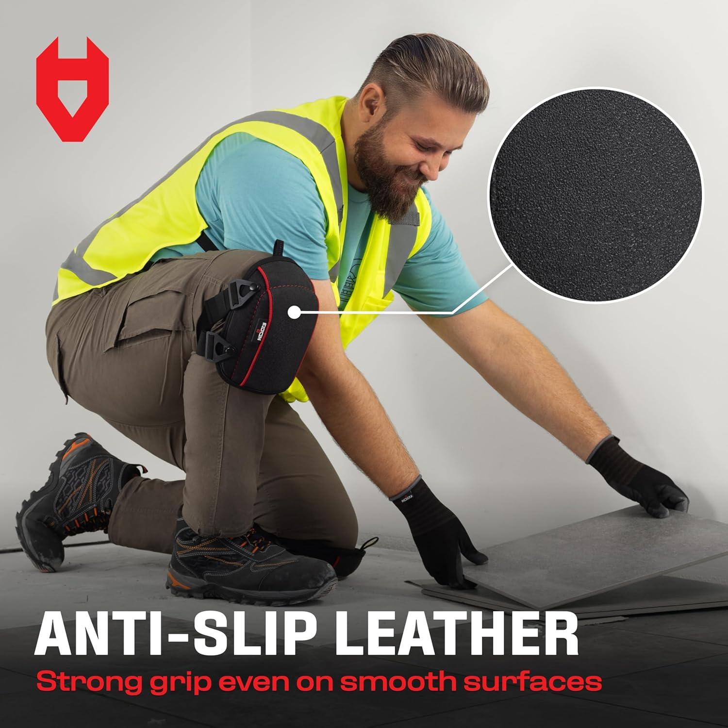 Rodilleras NoCry para Piso con Gel y Almohadilla Gruesa - Negro