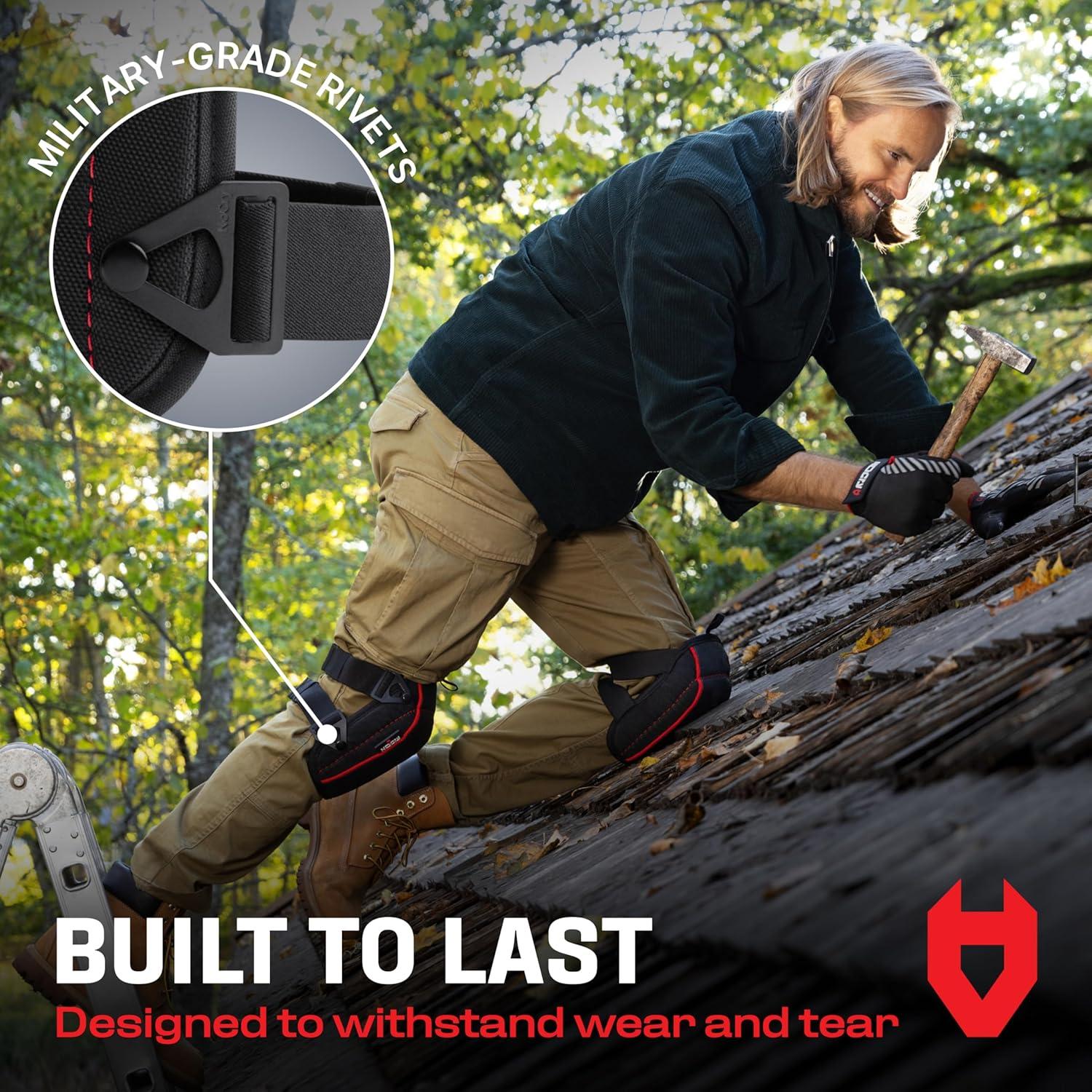 Rodilleras NoCry para Piso con Gel y Almohadilla Gruesa - Negro