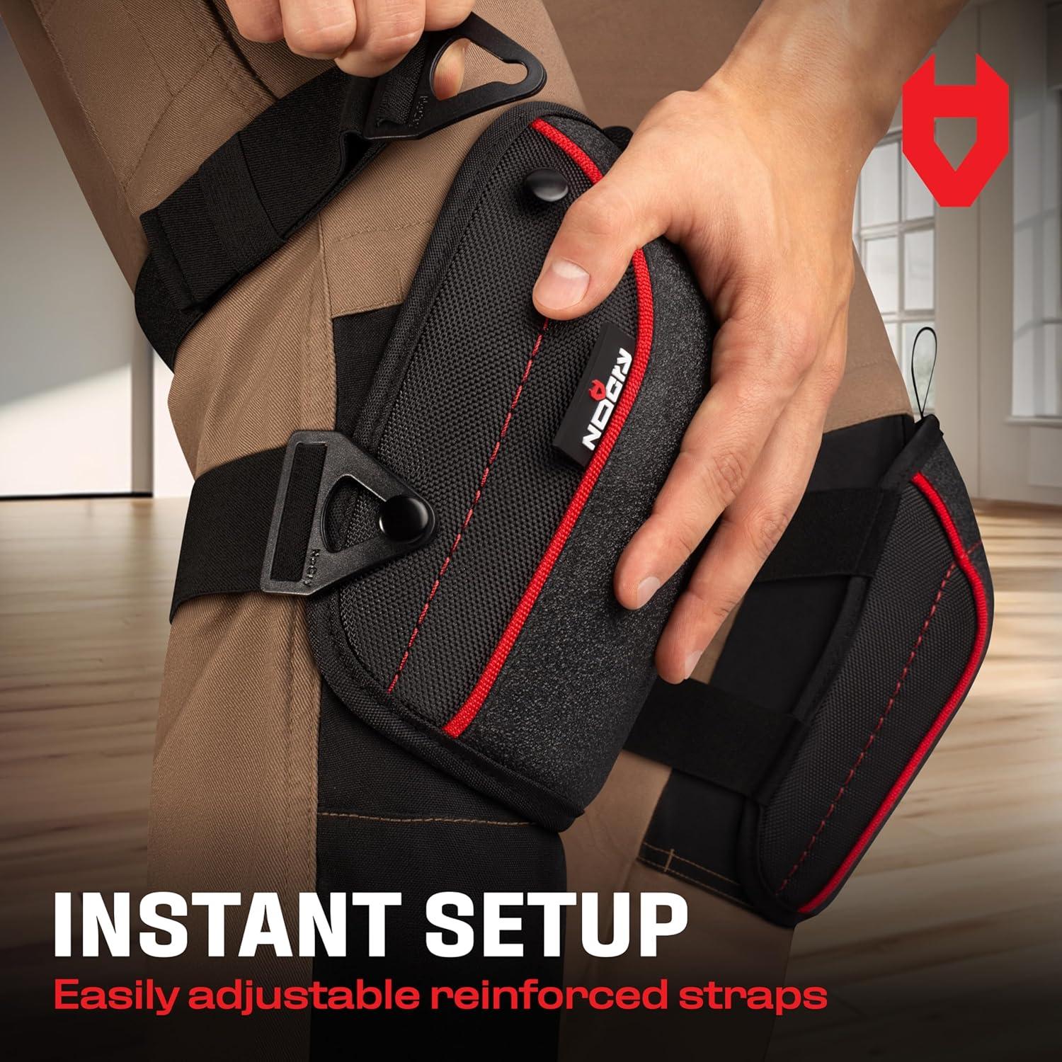 Rodilleras NoCry para Piso con Gel y Almohadilla Gruesa - Negro