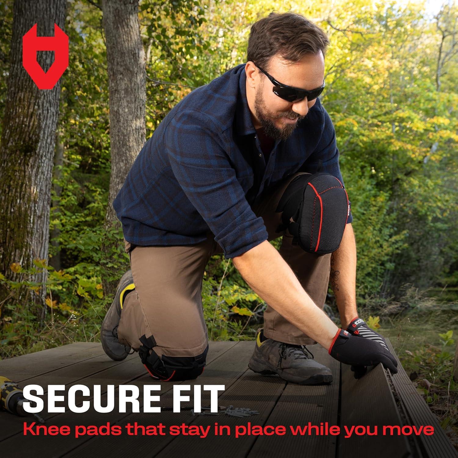 Rodilleras NoCry para Piso con Gel y Almohadilla Gruesa - Negro