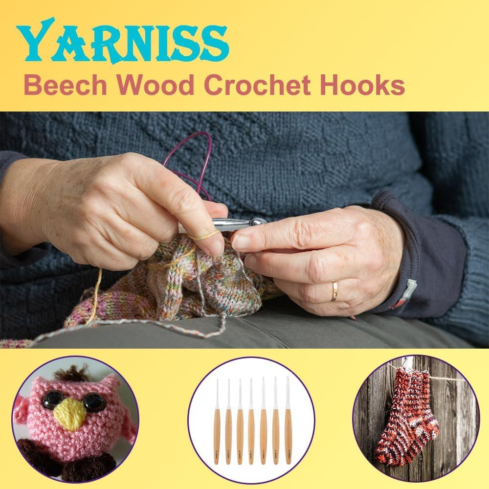 Juego de Ganchillos Ergonómicos Yarniss 3.0mm a 6.0mm con Estuche