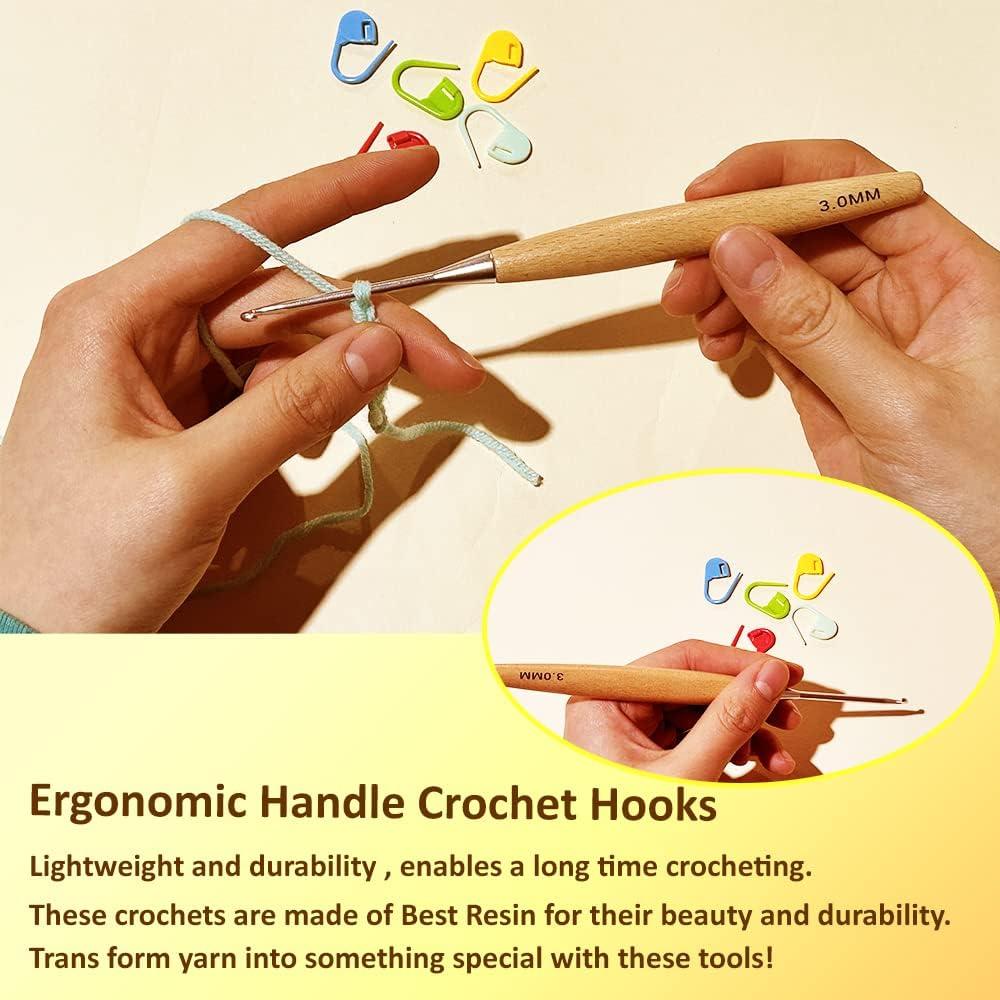 Juego de Ganchillos Ergonómicos Yarniss 3.0mm a 6.0mm con Estuche