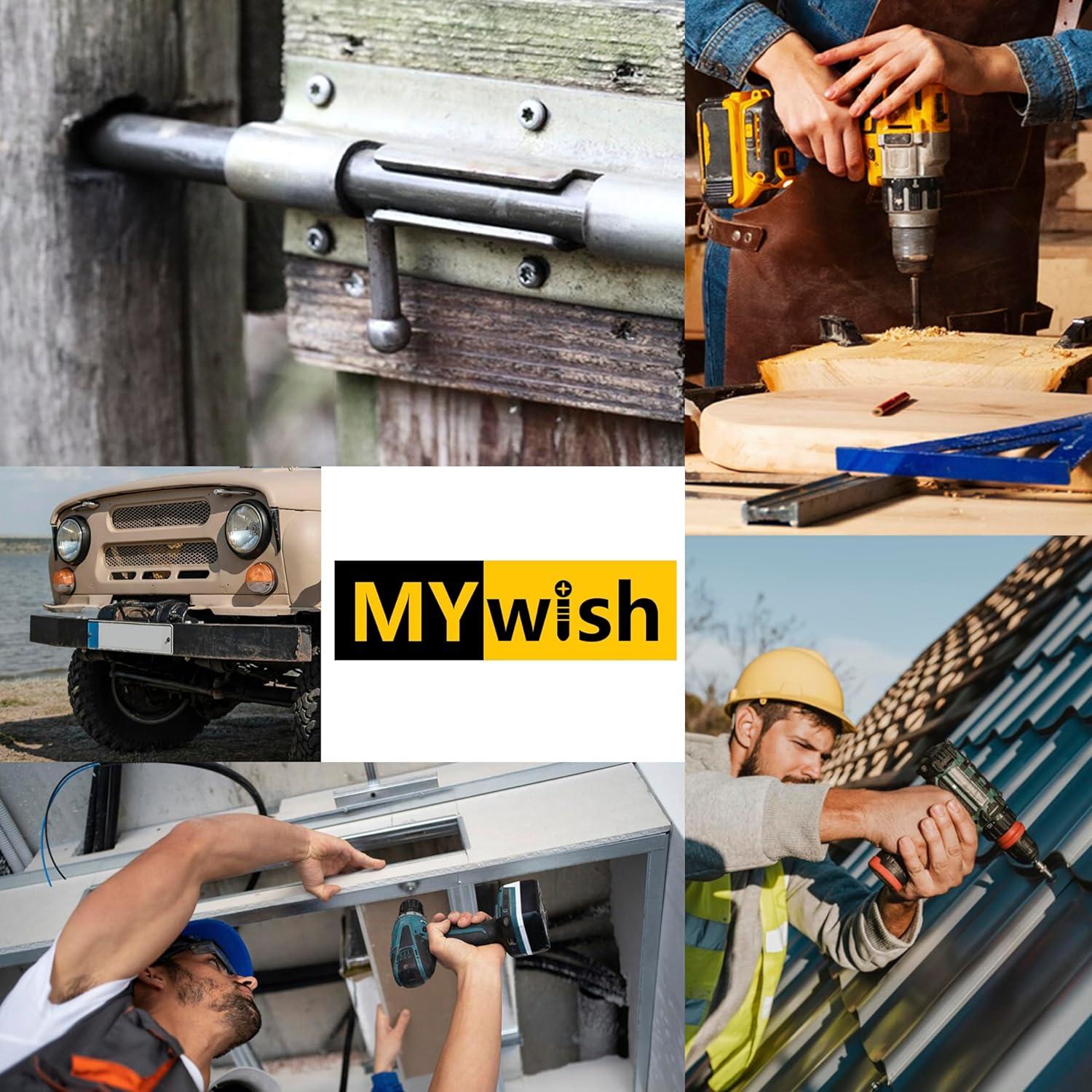 Tornillos de Madera Autoperforantes Mywish #8 x 2.54cm Negros
