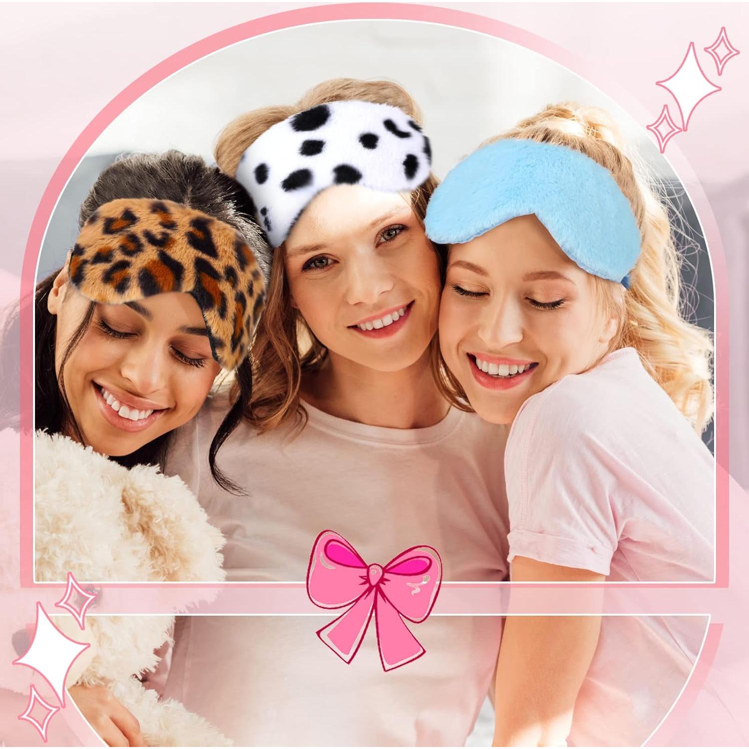 Newcotte 24 Pcs Suministros Fiesta Sueño Niñas - Máscaras y Bandas