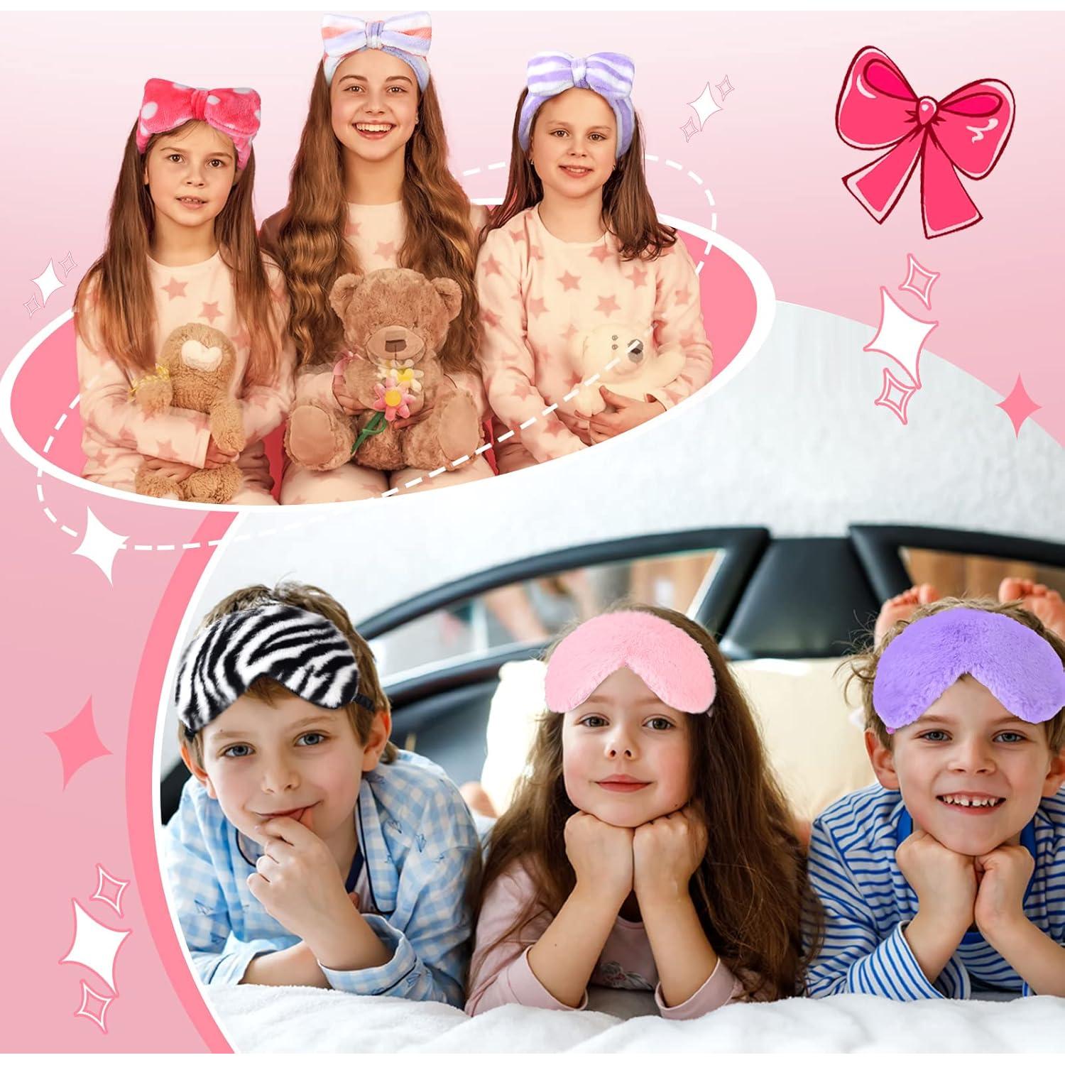 Newcotte 24 Pcs Suministros Fiesta Sueño Niñas - Máscaras y Bandas