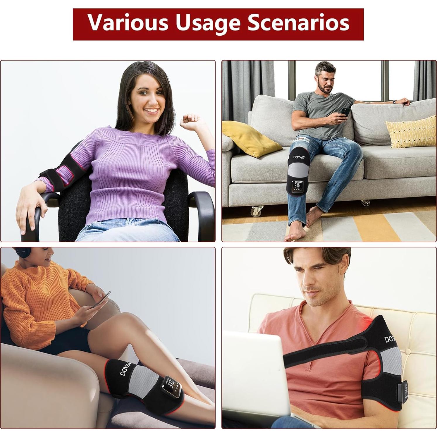 Terapia de Luz Roja Inalámbrica DGXINJUN para Alivio de Dolor