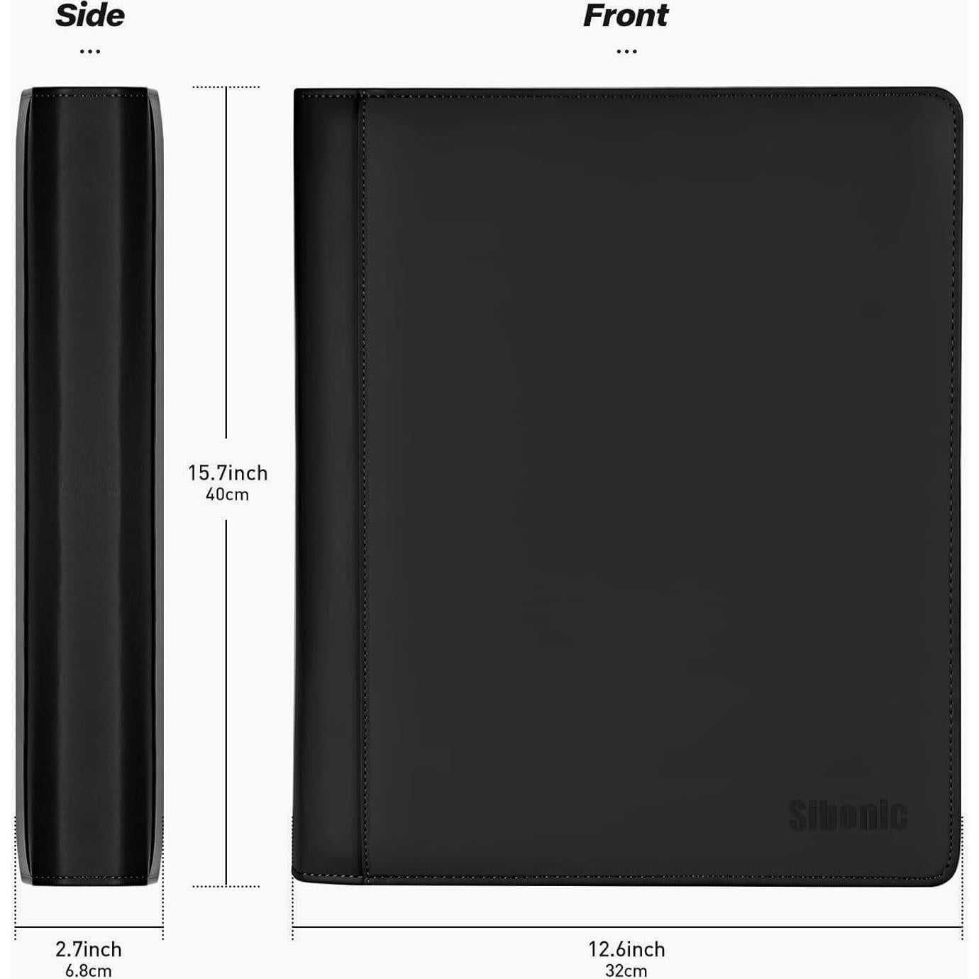 Carpeta TopLoader SIBONIC 9 Bolsillos para 360 Cartas - Negro