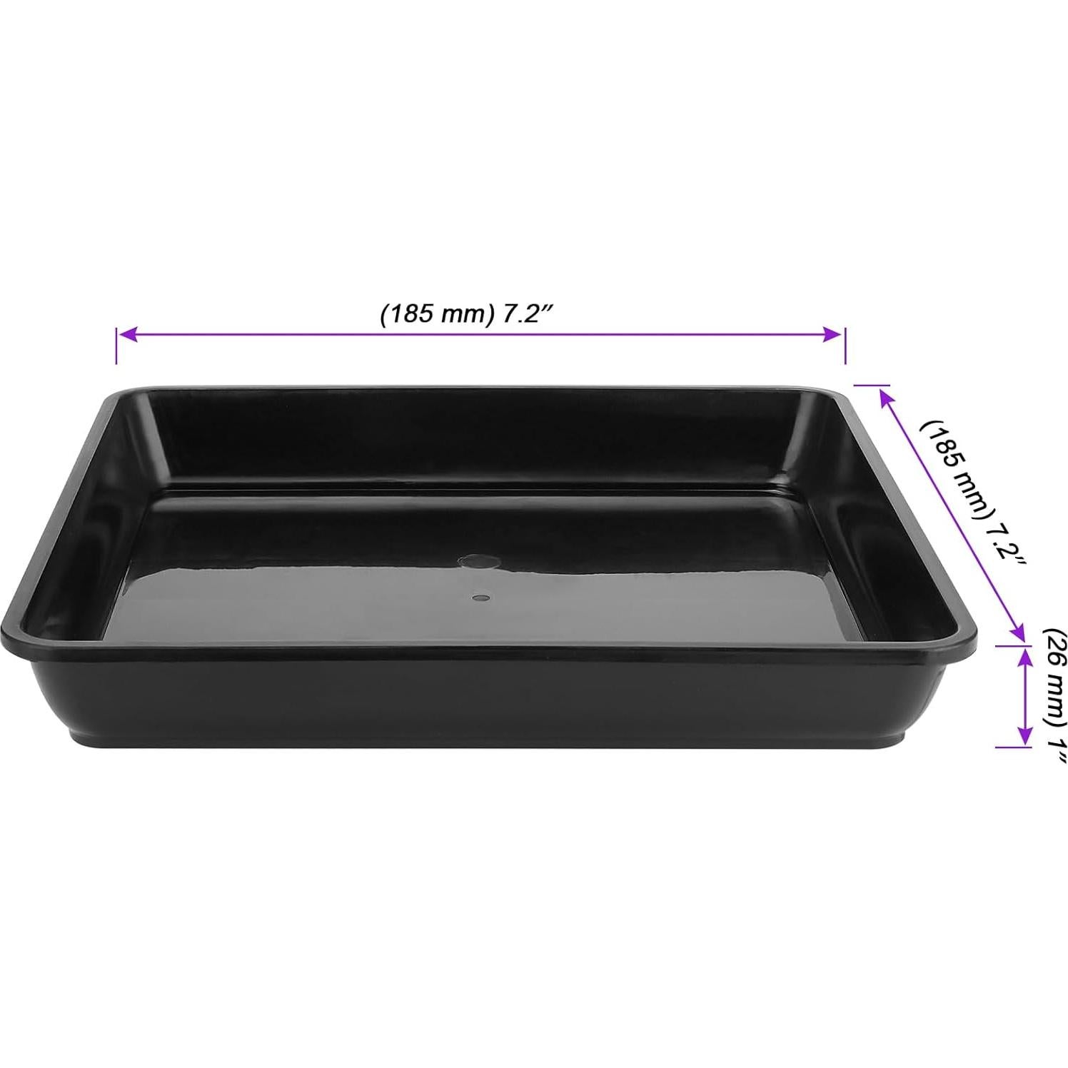 Bandeja de Goteo Cuadrada JOIKIT 15 Pcs 18.5 cm Plástico Negro