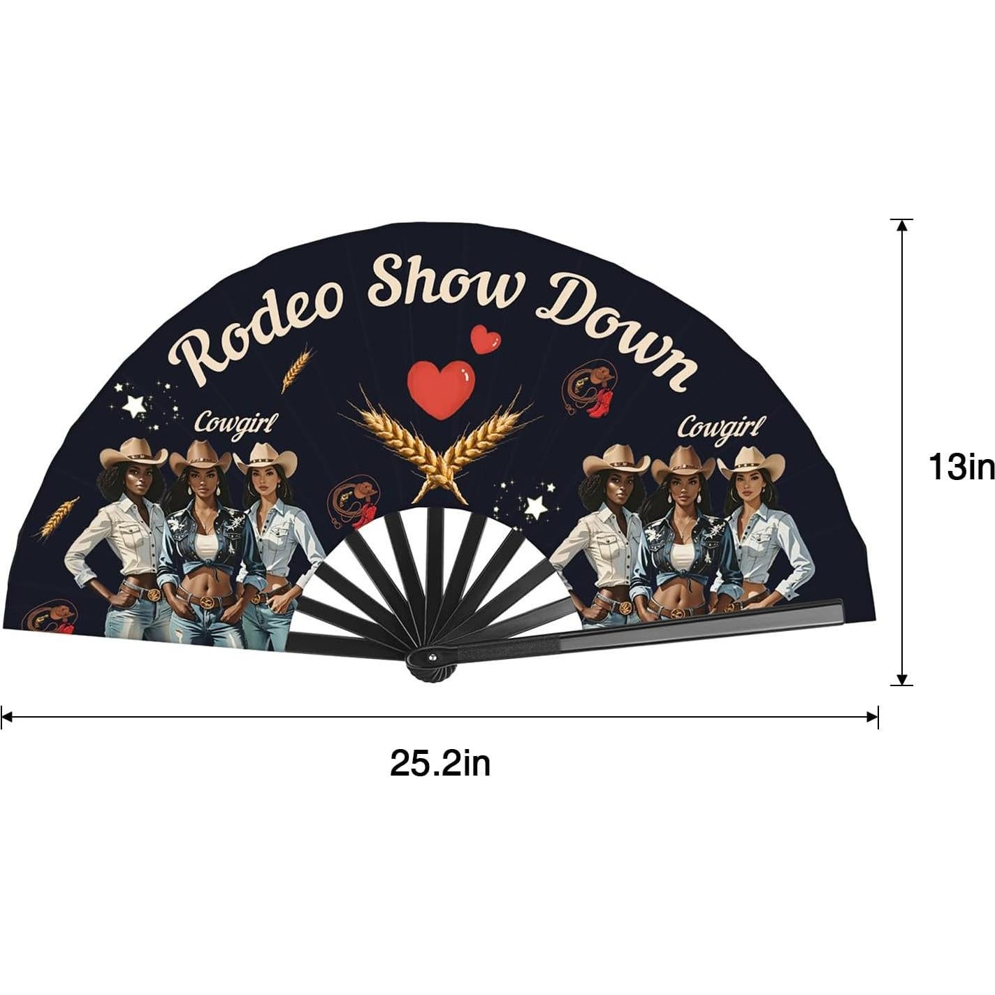 Abanico de mano Colorato 66 cm Plegable para Baile en Línea