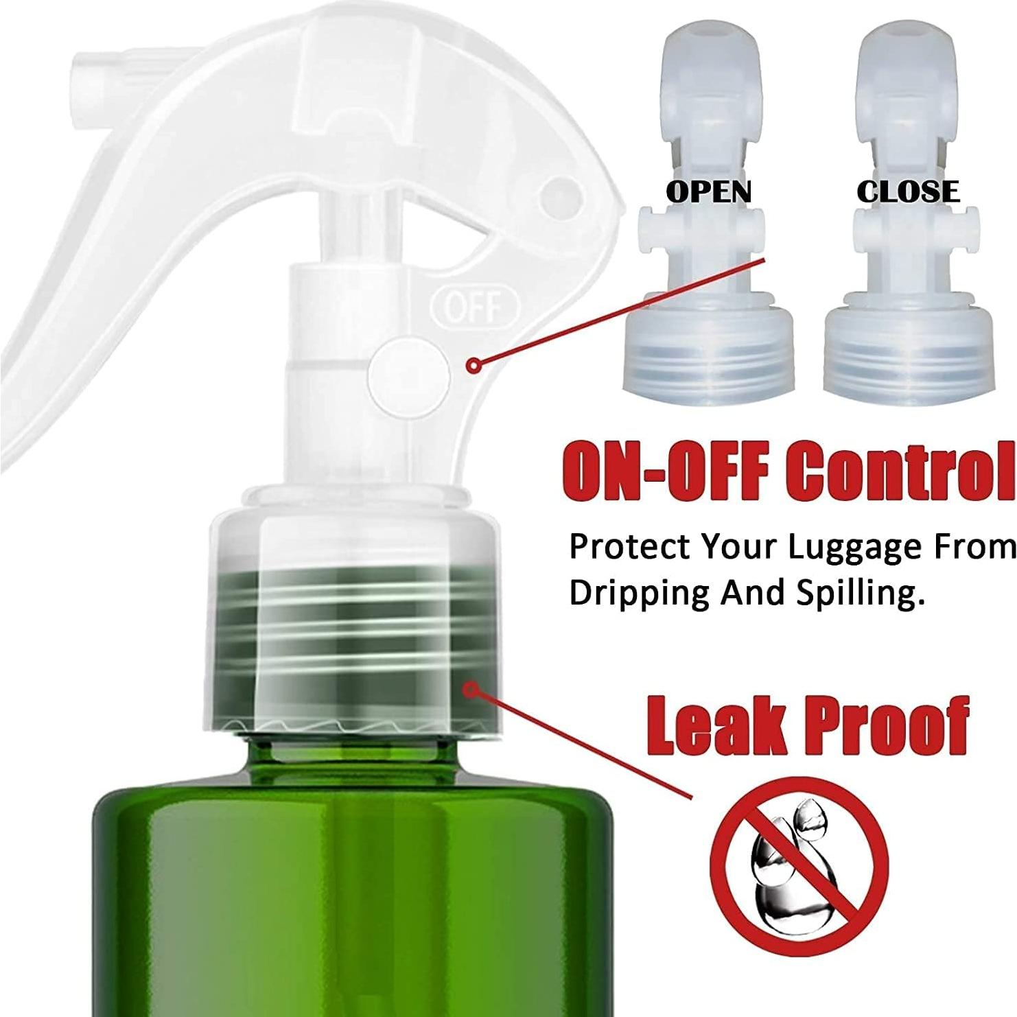 Botellas de Spray para Cabello FANSTINOW 2 Pack 200ml Verde