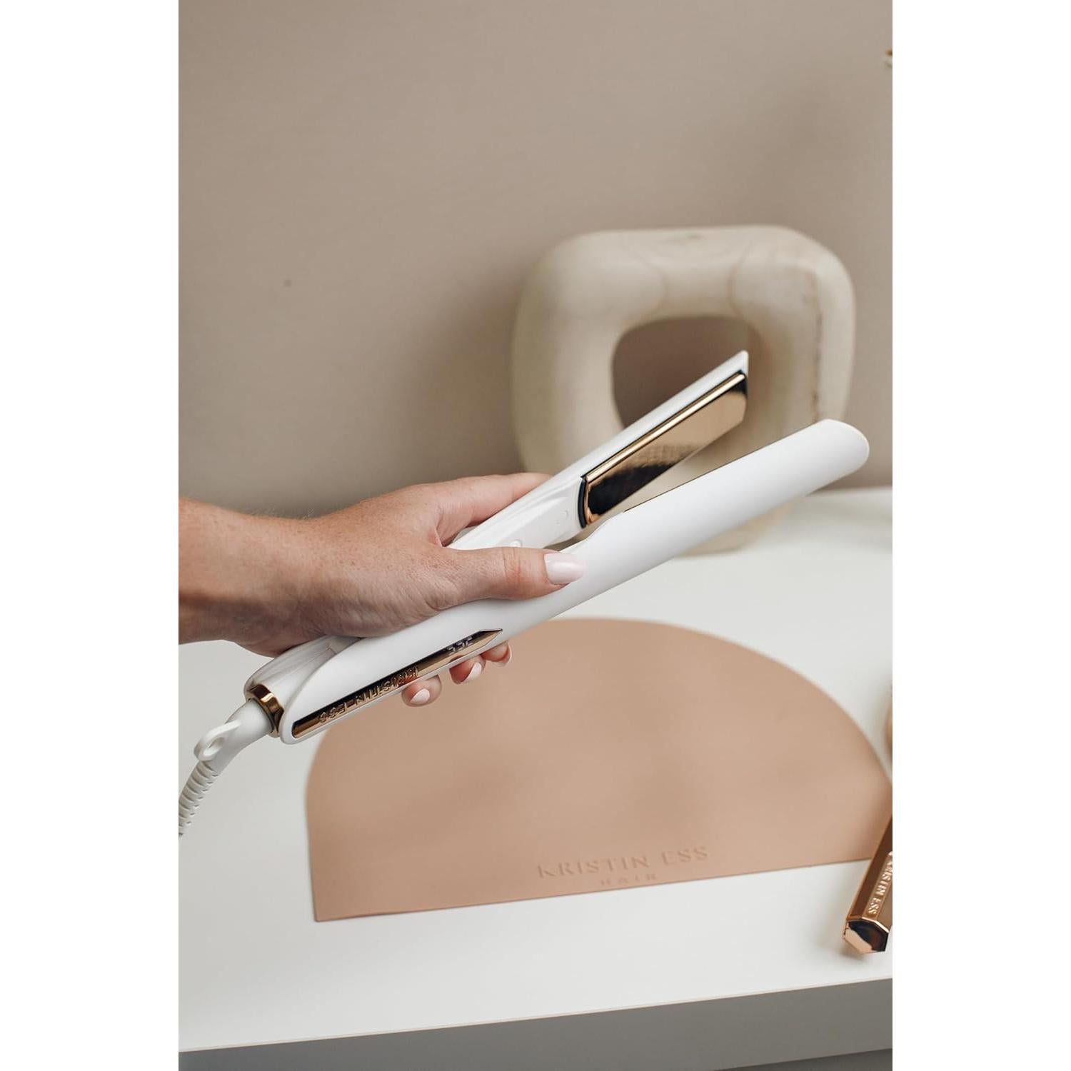 Plancha de Pelo Profesional Kristin Ess Titanio 3 en 1 3.18 cm