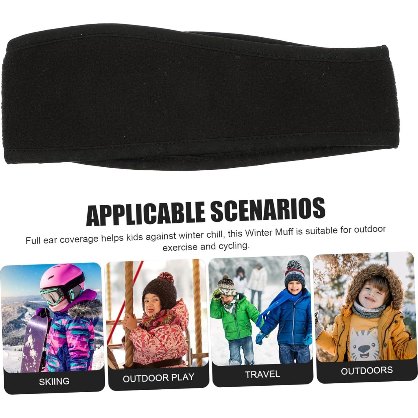 Diademas Elásticas Toyvian para Frío - 2 Piezas Negras