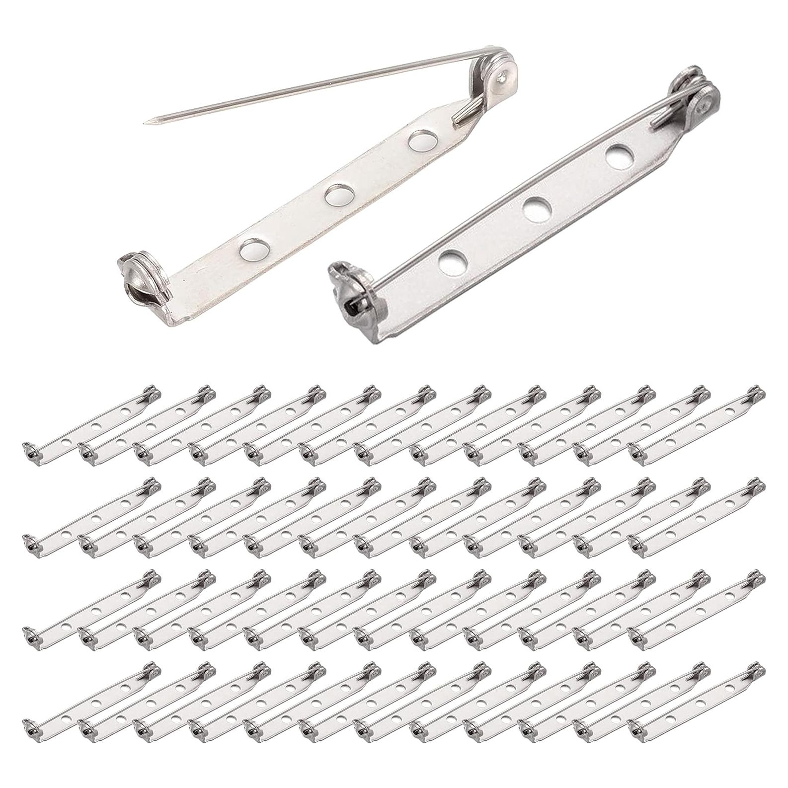 Pin de Bar Back BEADNOVA 120 Pcs 3.81 cm Color Plateado