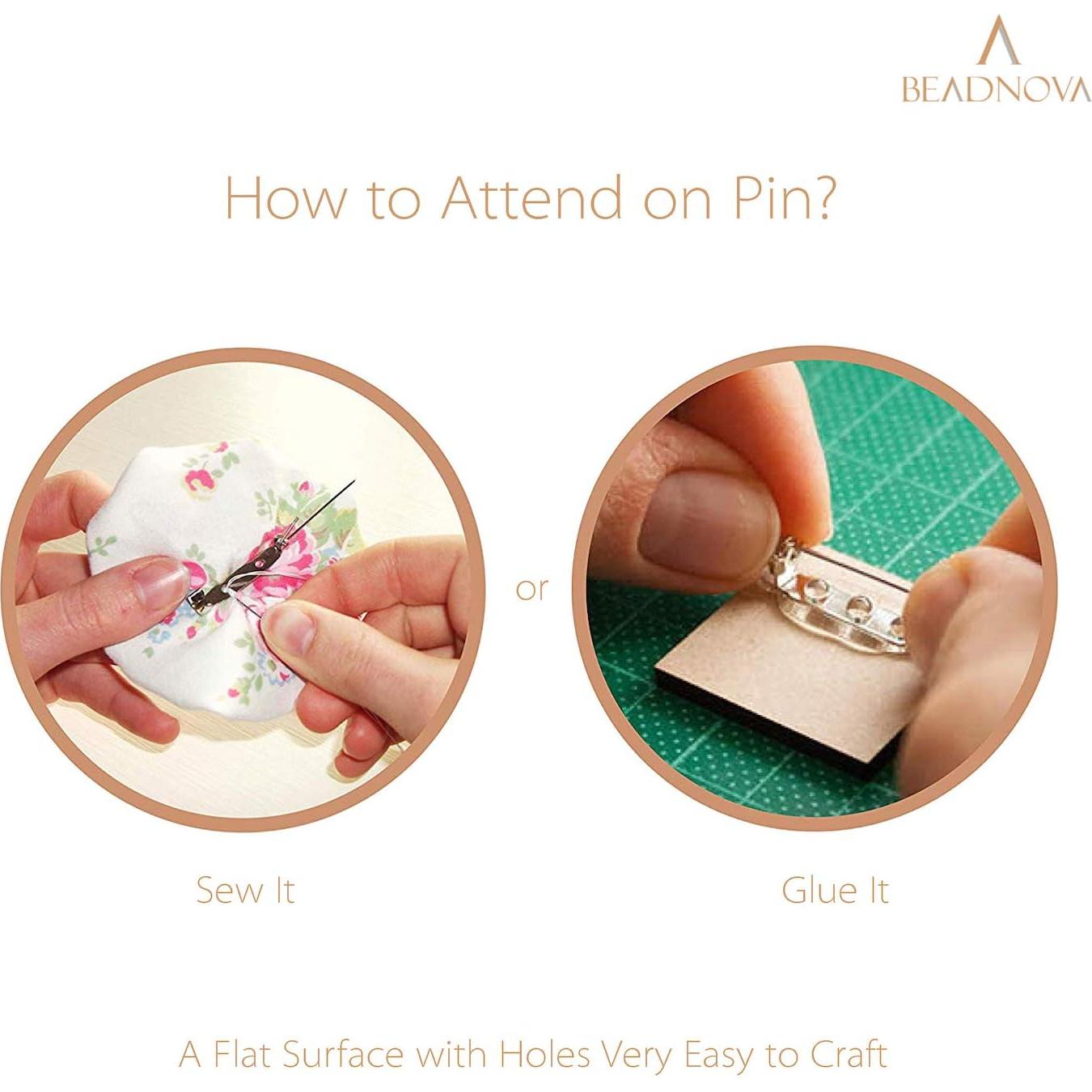 Pin de Bar Back BEADNOVA 120 Pcs 3.81 cm Color Plateado