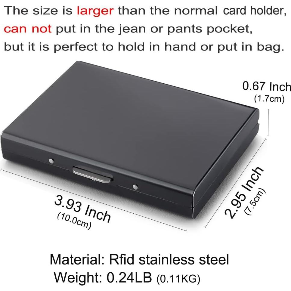 Cartera de Metal RFID EASTNIGHTS para Tarjetas - Negro