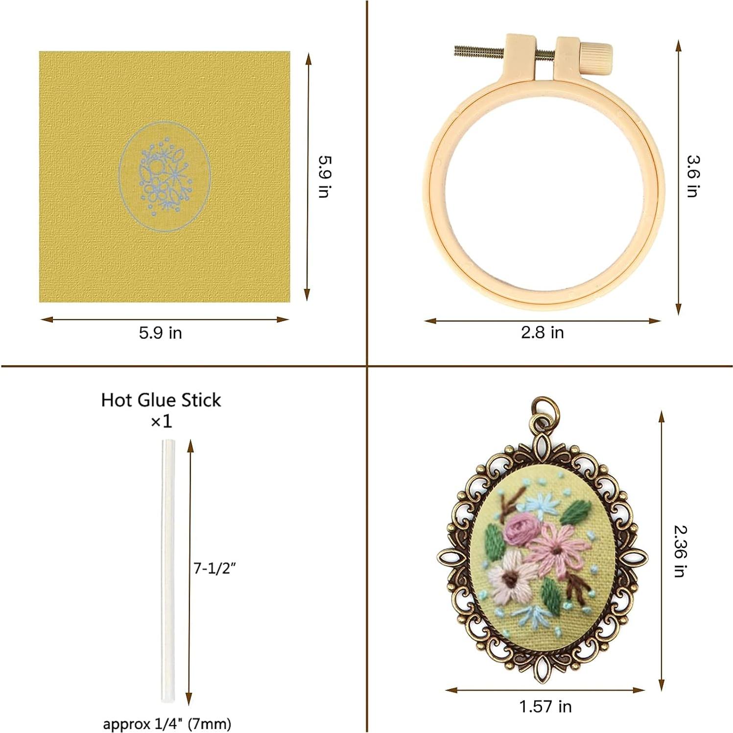 Kit de Bordado Mini ZOCONE con 4 Aros y Collares