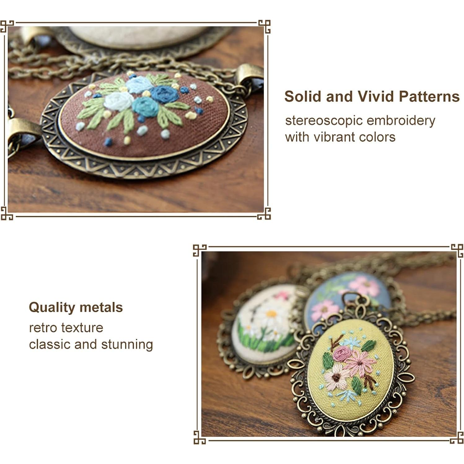 Kit de Bordado Mini ZOCONE con 4 Aros y Collares