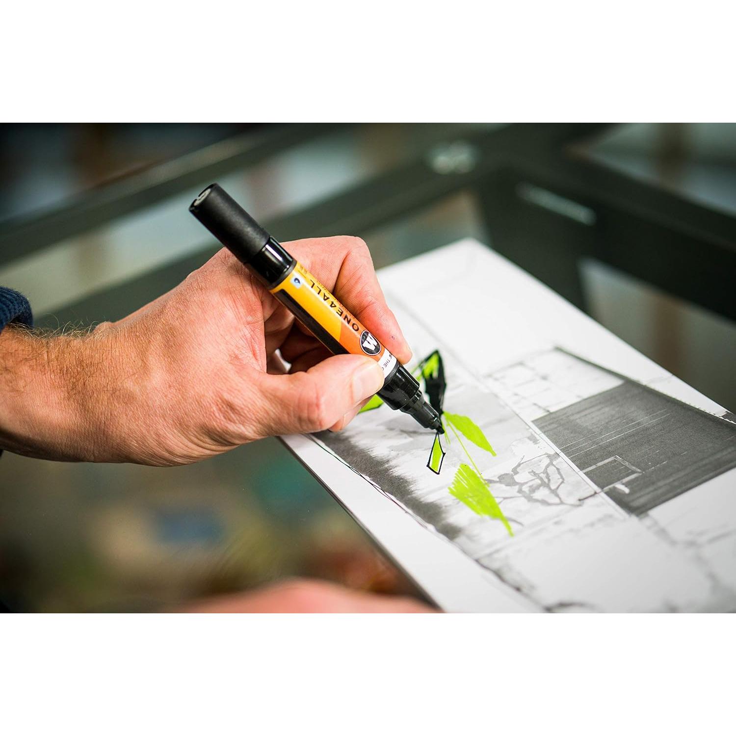 Marcador Acrílico Doble Punta MOLOTOW ONE4ALL 1.5mm y 4mm Amazonas Claro