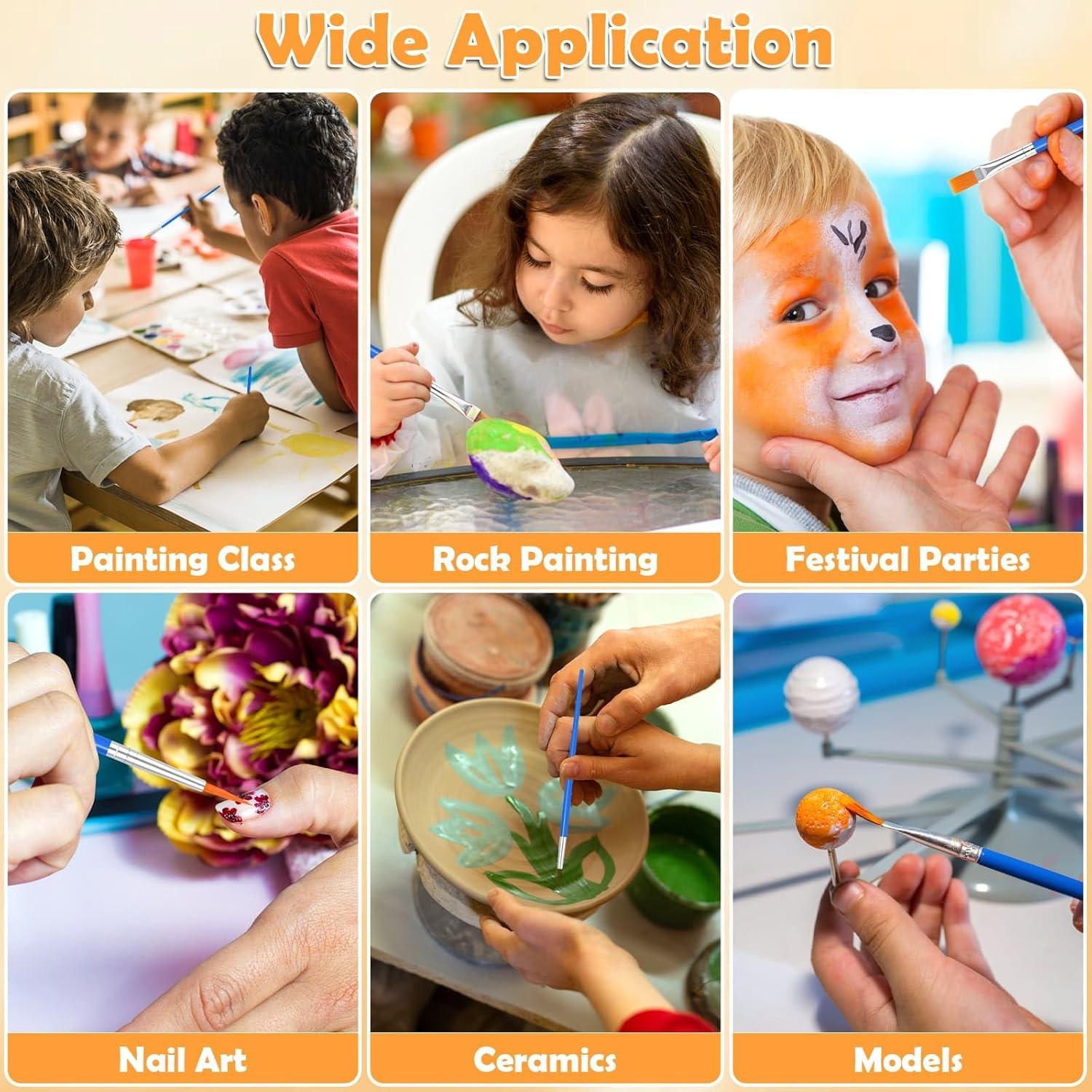 Conjunto de 240 Pinceles de Pintura Evatage - Nylon Suave