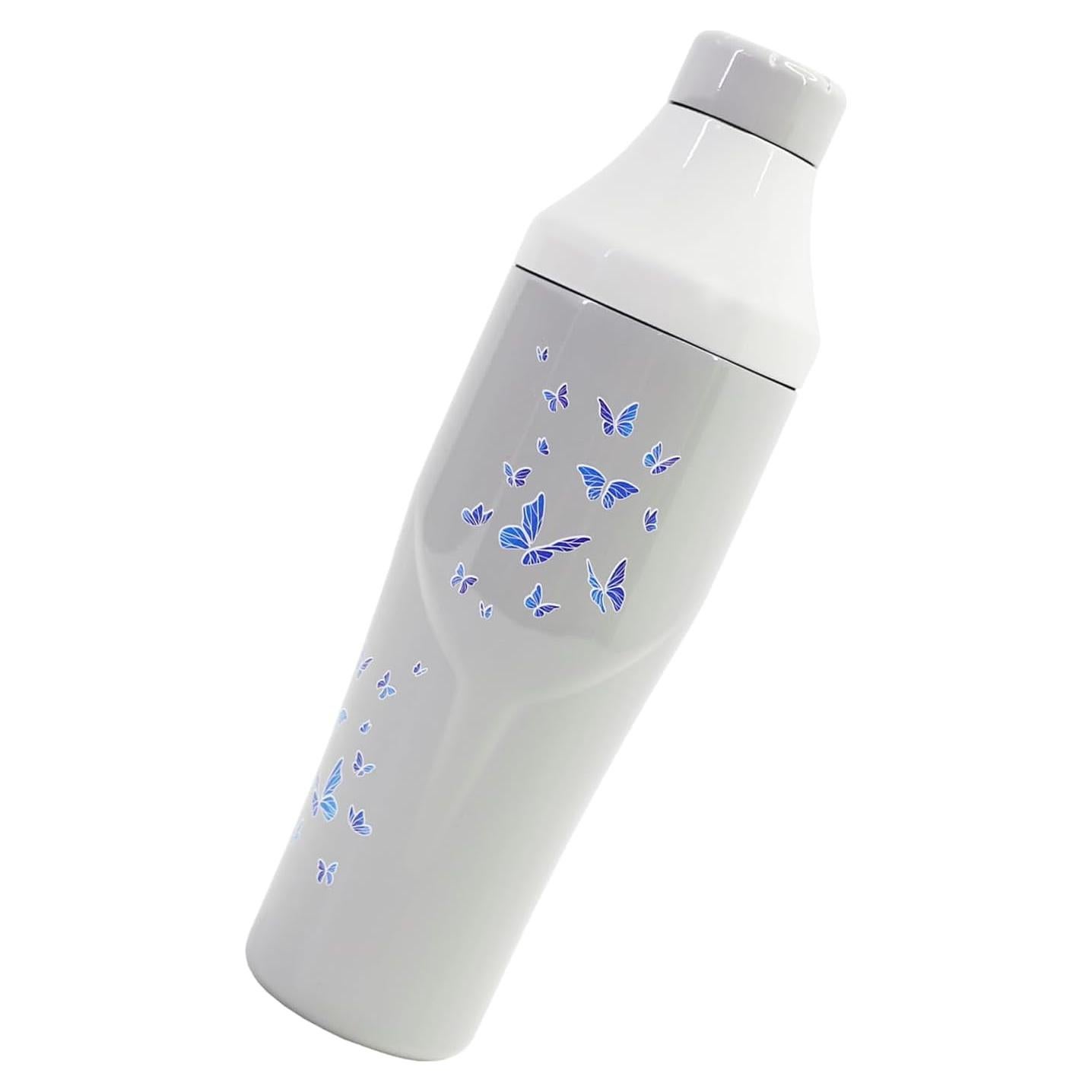 Shaker de cóctel Lexenic Mariposa Gris 355ml Doble Pared