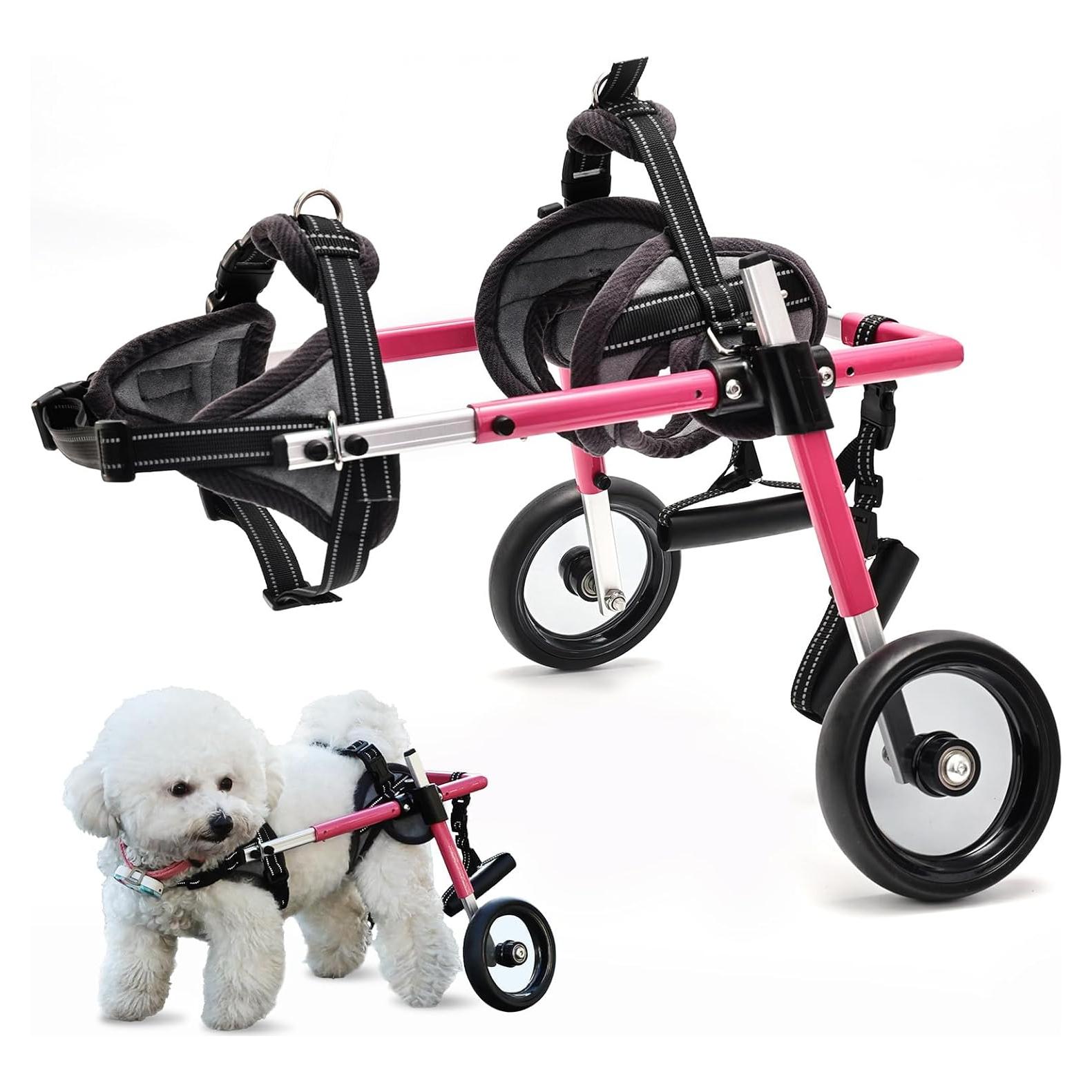 Silla de ruedas para perros Pet Baby ajustable rosa XS