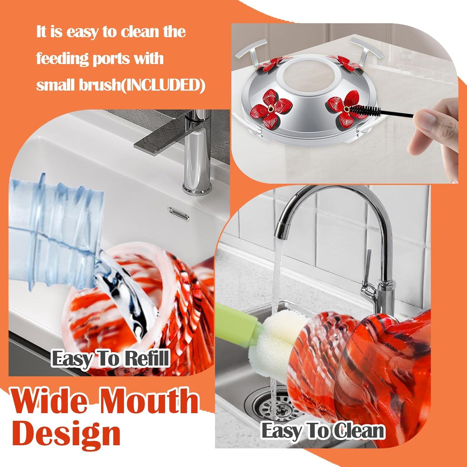 Alimentador de Colibrí de Vidrio Ruiyi Tim 0.75L con Moat