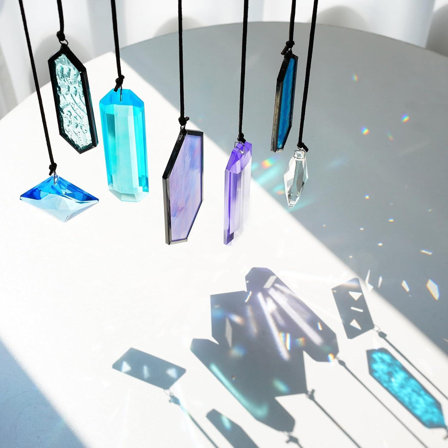 Set 7 Cristales Atrapa Rayos de Sol Vidrio Templado Decoración