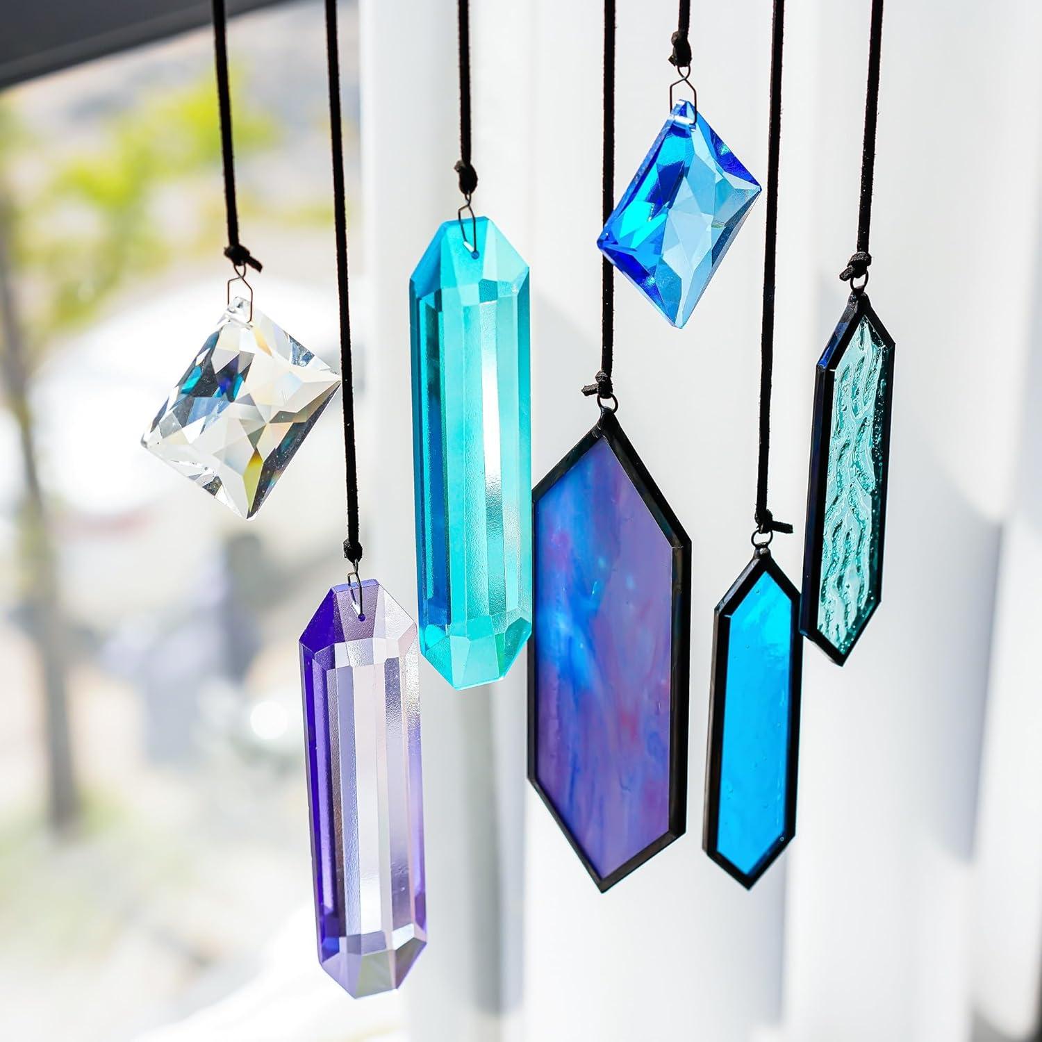 Set 7 Cristales Atrapa Rayos de Sol Vidrio Templado Decoración