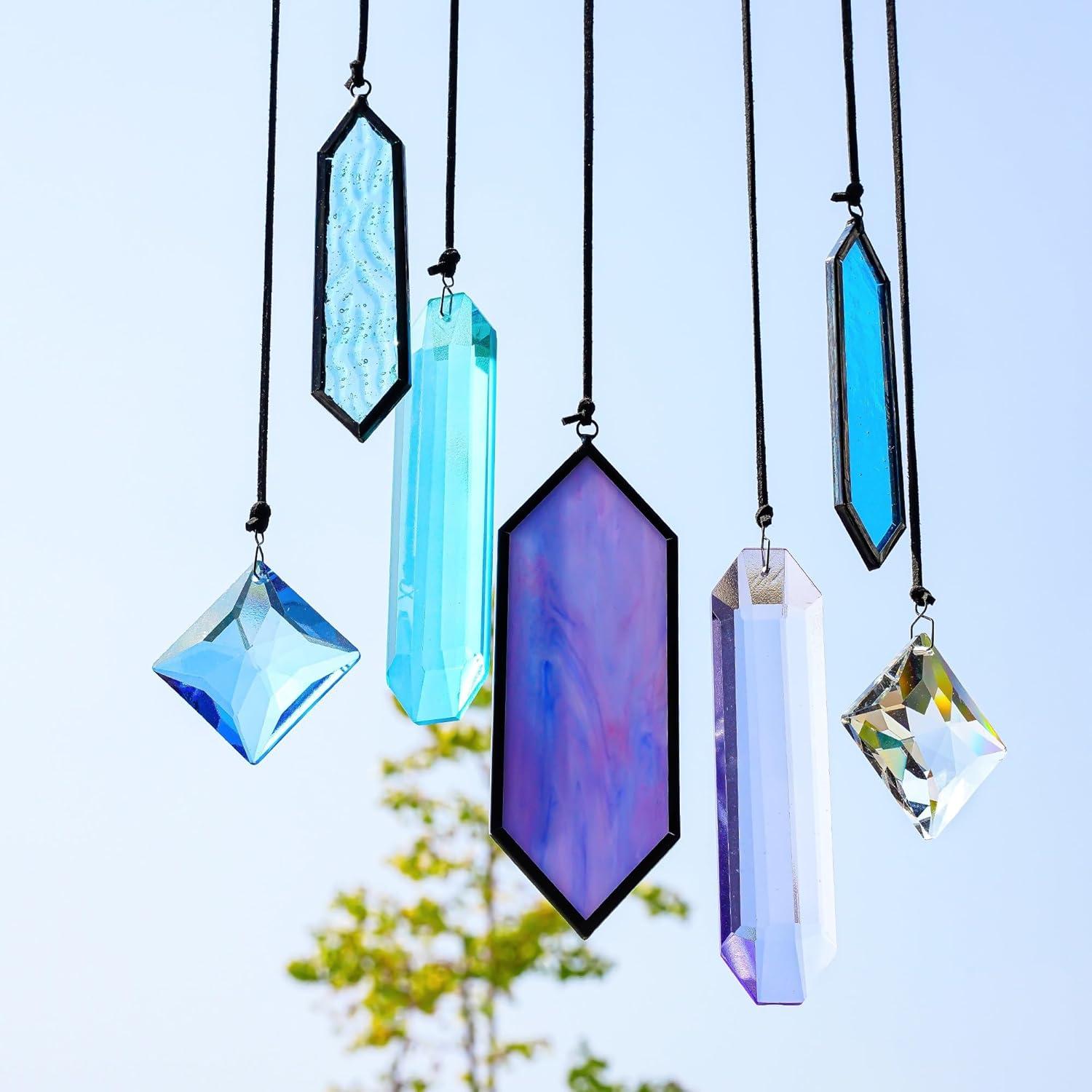 Set 7 Cristales Atrapa Rayos de Sol Vidrio Templado Decoración