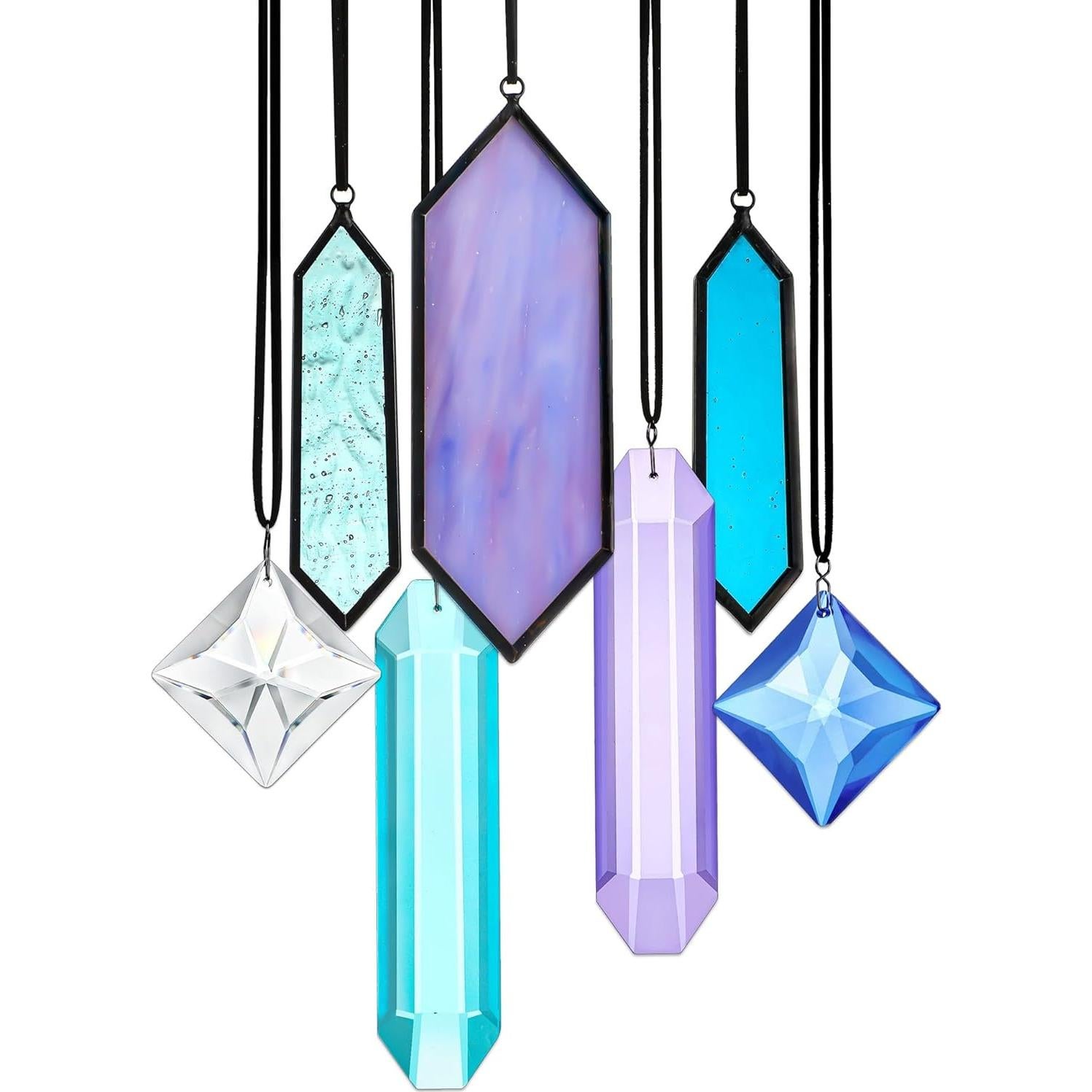 Set 7 Cristales Atrapa Rayos de Sol Vidrio Templado Decoración